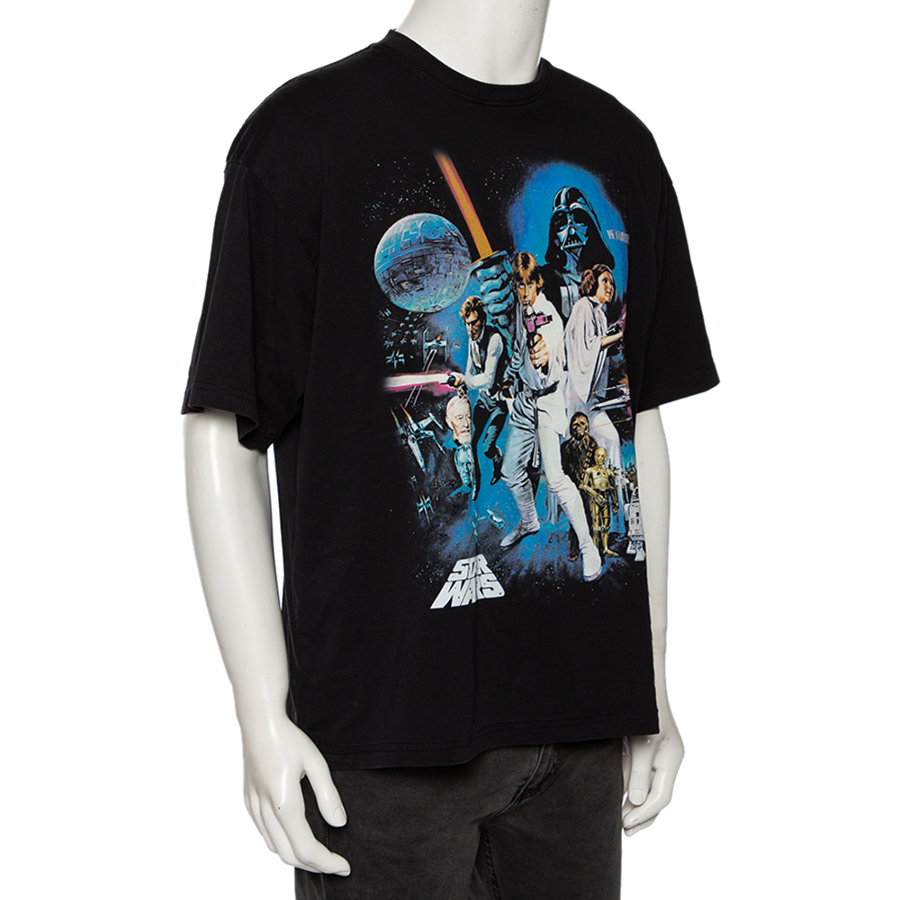 

Vetements x Star Wars Limited Edition Black Cotton Printed Crewneck T-Shirt