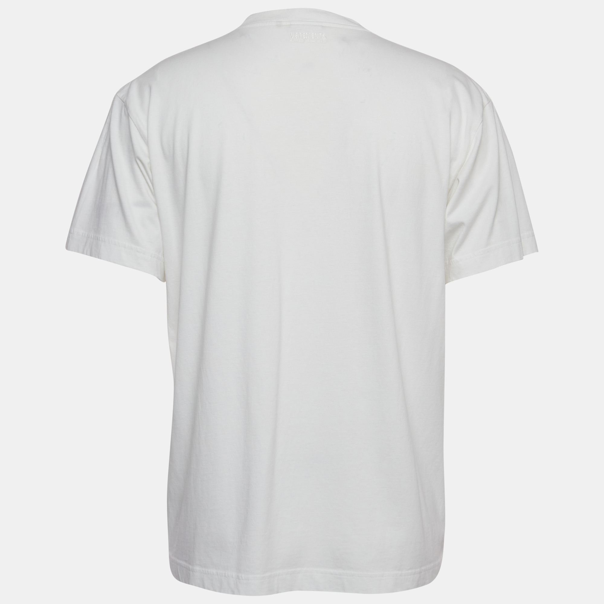 

Vetements White Graphic Print Cotton T-Shirt