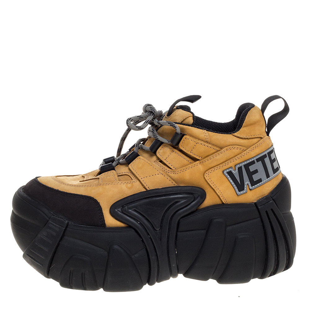 

Vetements x Swear Beige Nubuck Platform Sneakers Size