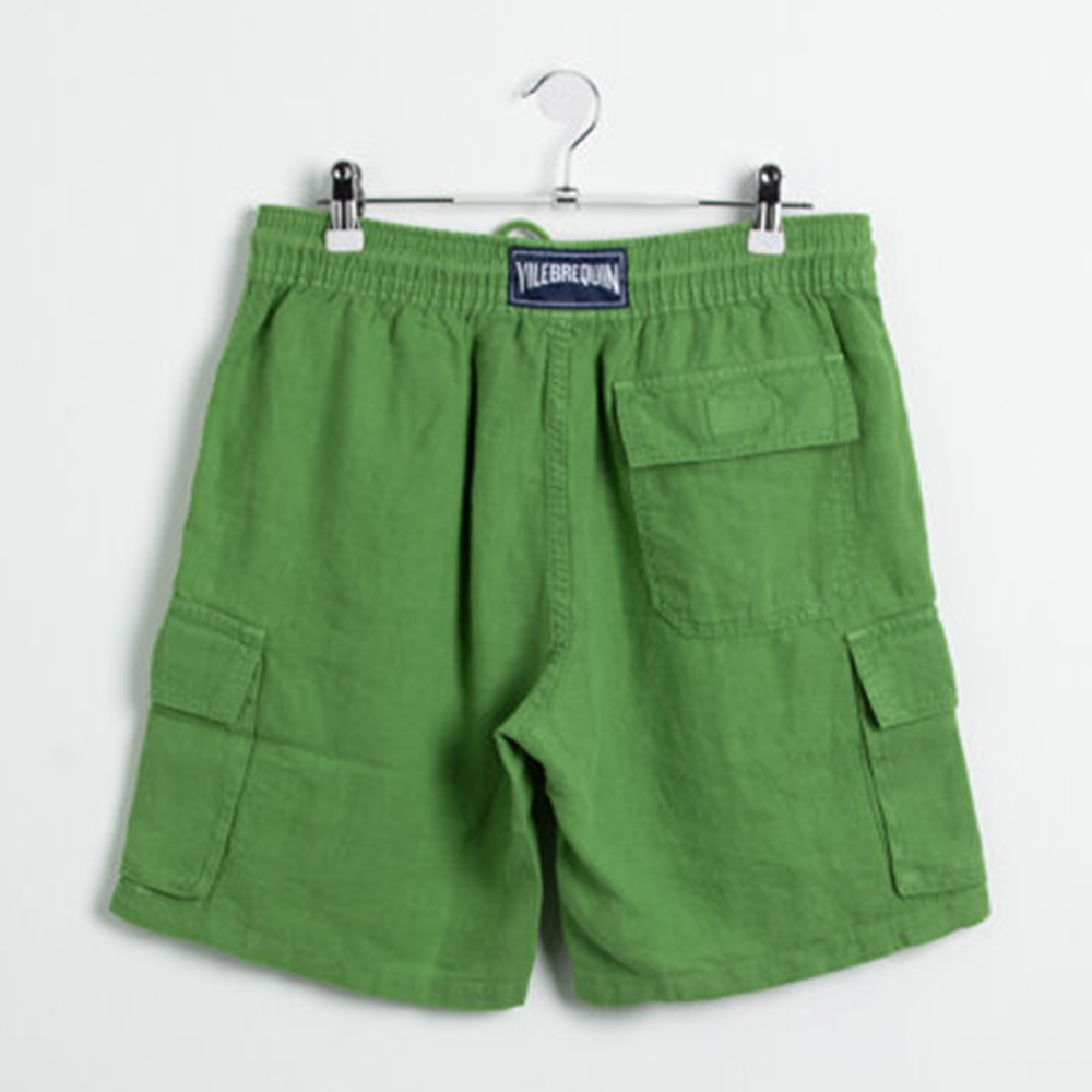 

Vilebrequin Green Bae Linen Solid Bermuda Shorts (Available for UAE Customers Only