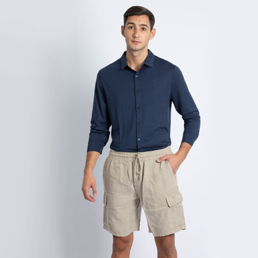 

Vilebrequin Natural Linen Cargo Shorts (Available for UAE Customers Only, Beige