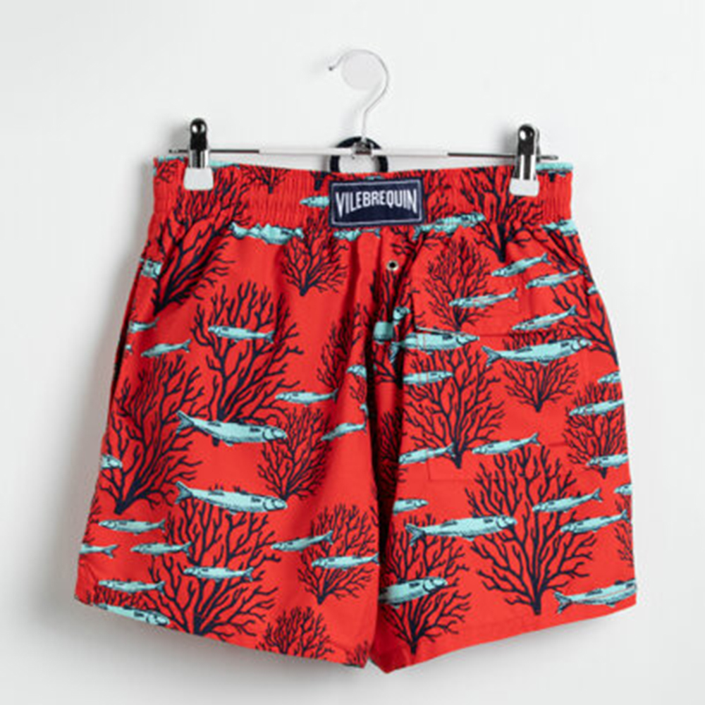 

Vilebrequin Red Coral and Fish Print Swim Trunks  (Available for UAE Customers Only