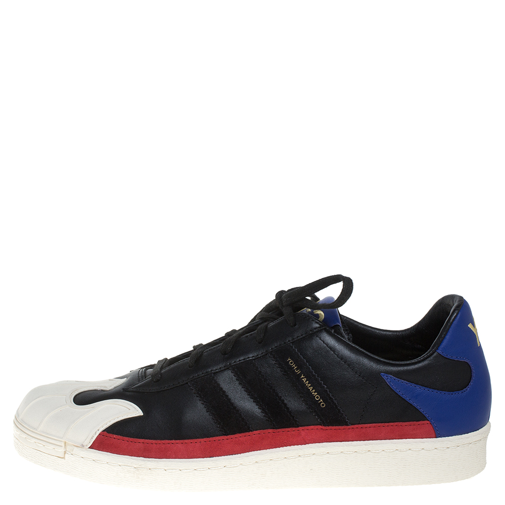 

Adidas Y-3 Tricolor Leather And Rubber Nomad Star Low Top Sneakers Size 44 2/3, Black