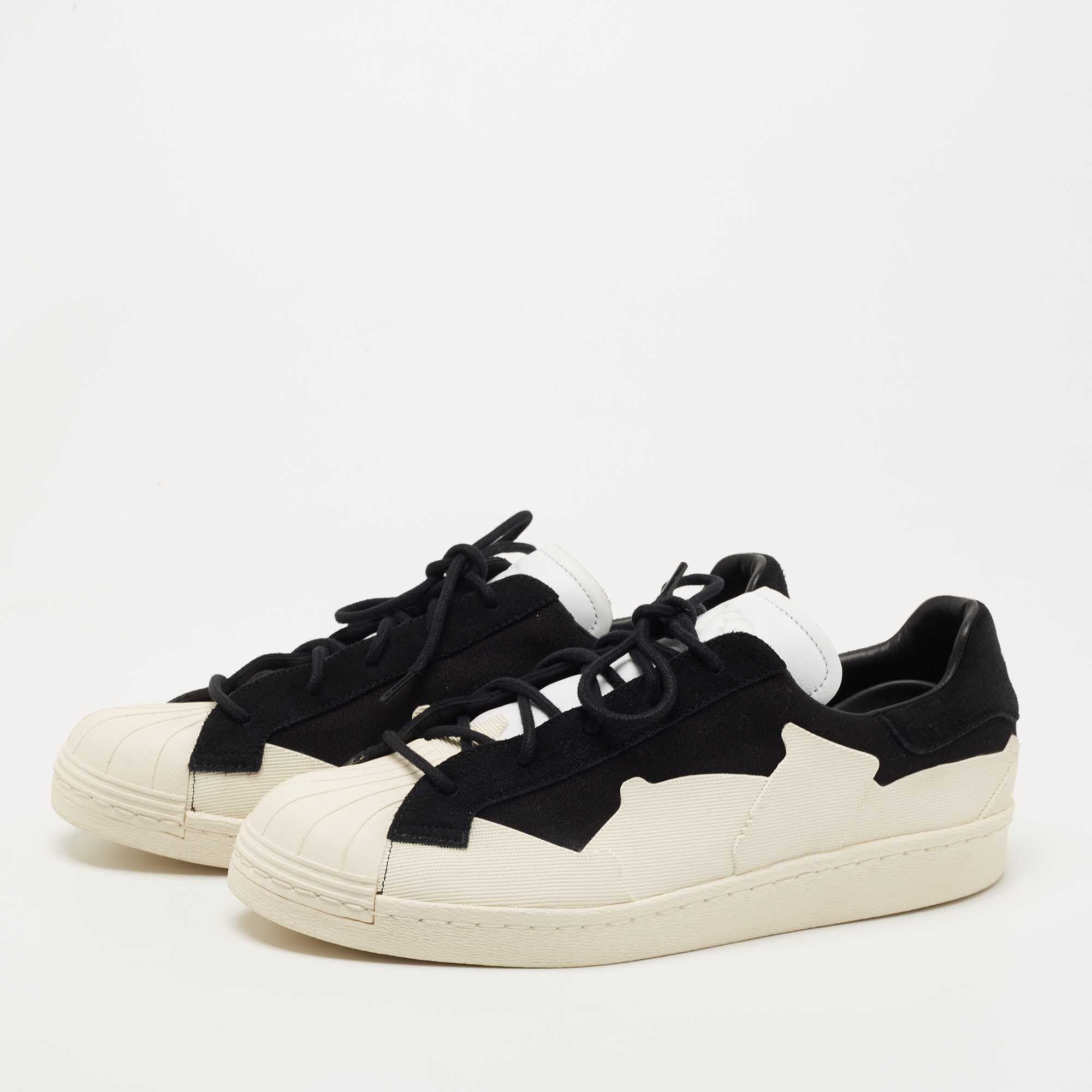 

Y-3 Black/White Suede and Rubber Super Takusan Sneakers Size  1/3