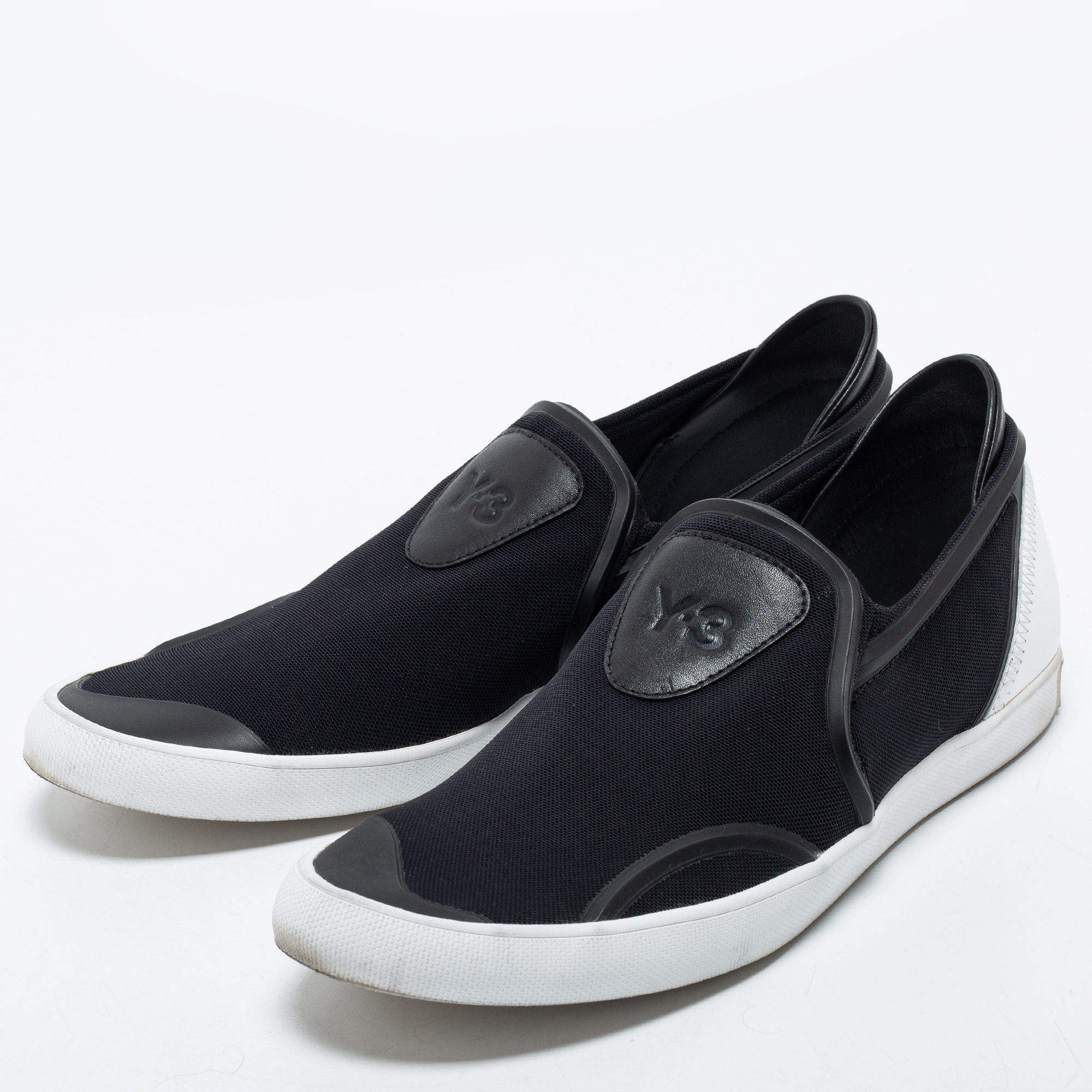 

Y-3 Black Fabric and Leather Slip on Sneakers Size 42 2/3
