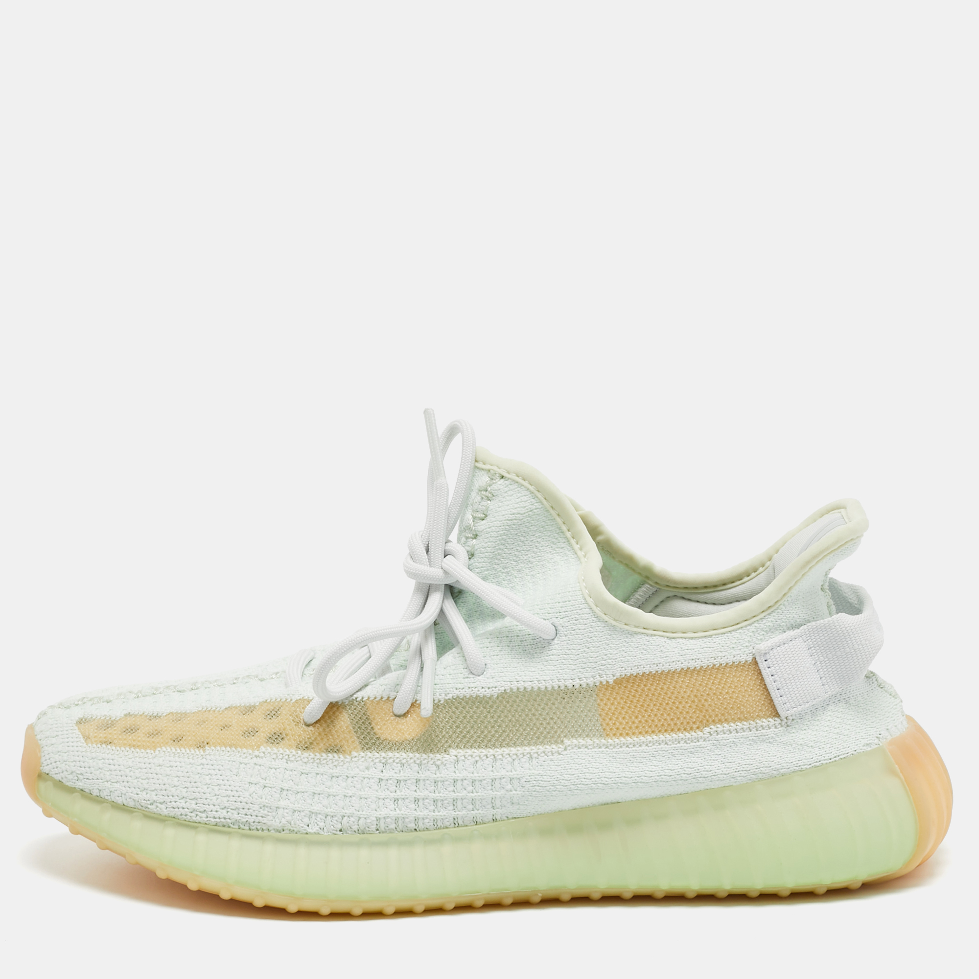 

Yeezy x Adidas Green Knit Fabric Boost 350 V2 "GID' Glow Sneakers Size 44 2/3, Blue