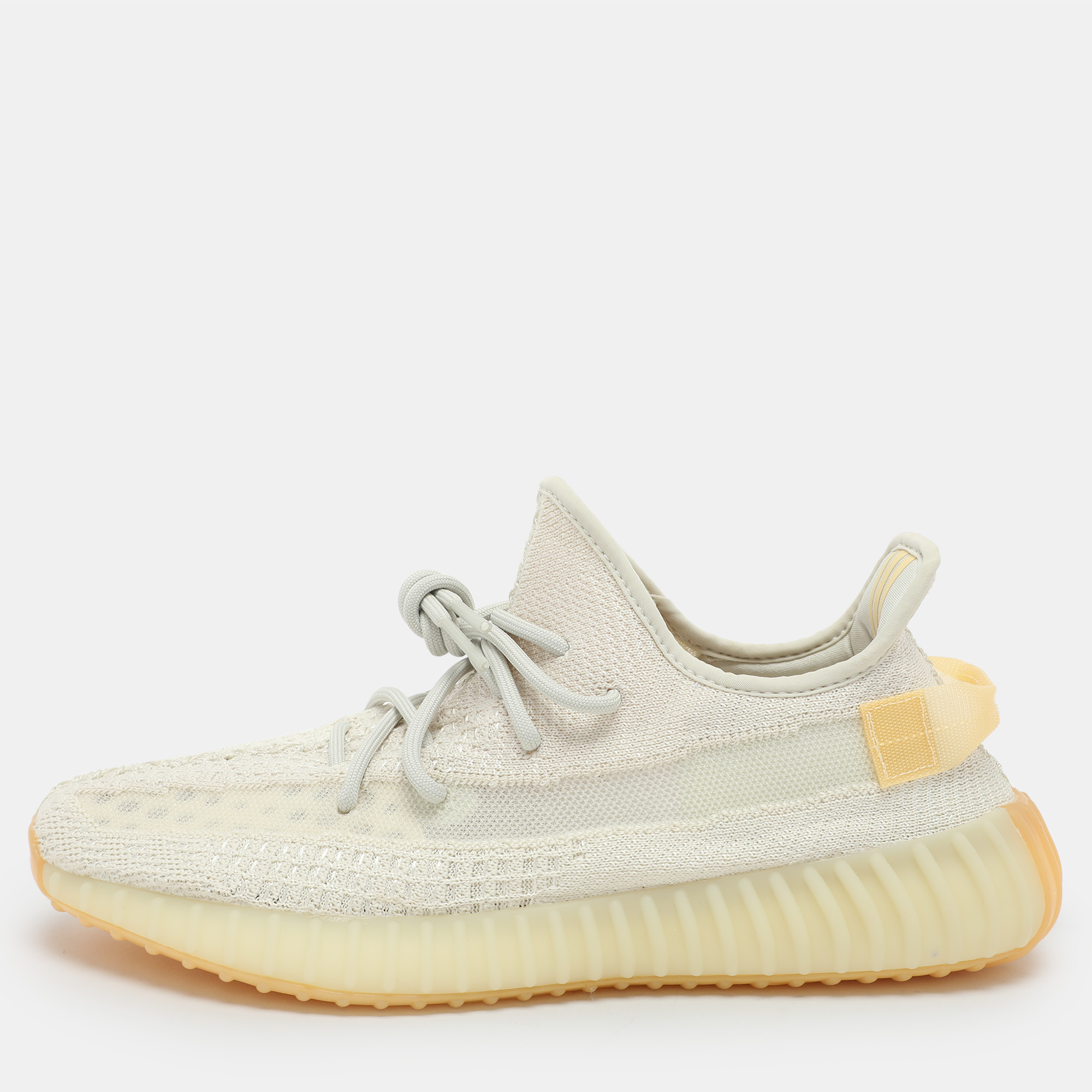 

Yeezy x Adidas Cream Knit Fabric Boost 350 V2 "Light" Low Top Sneakers Size 45 1/3