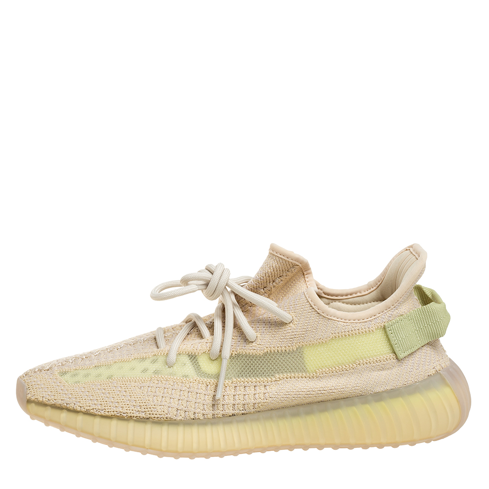 

Yeezy Beige Cotton Knit Boost 350 V2 Sneakers Size
