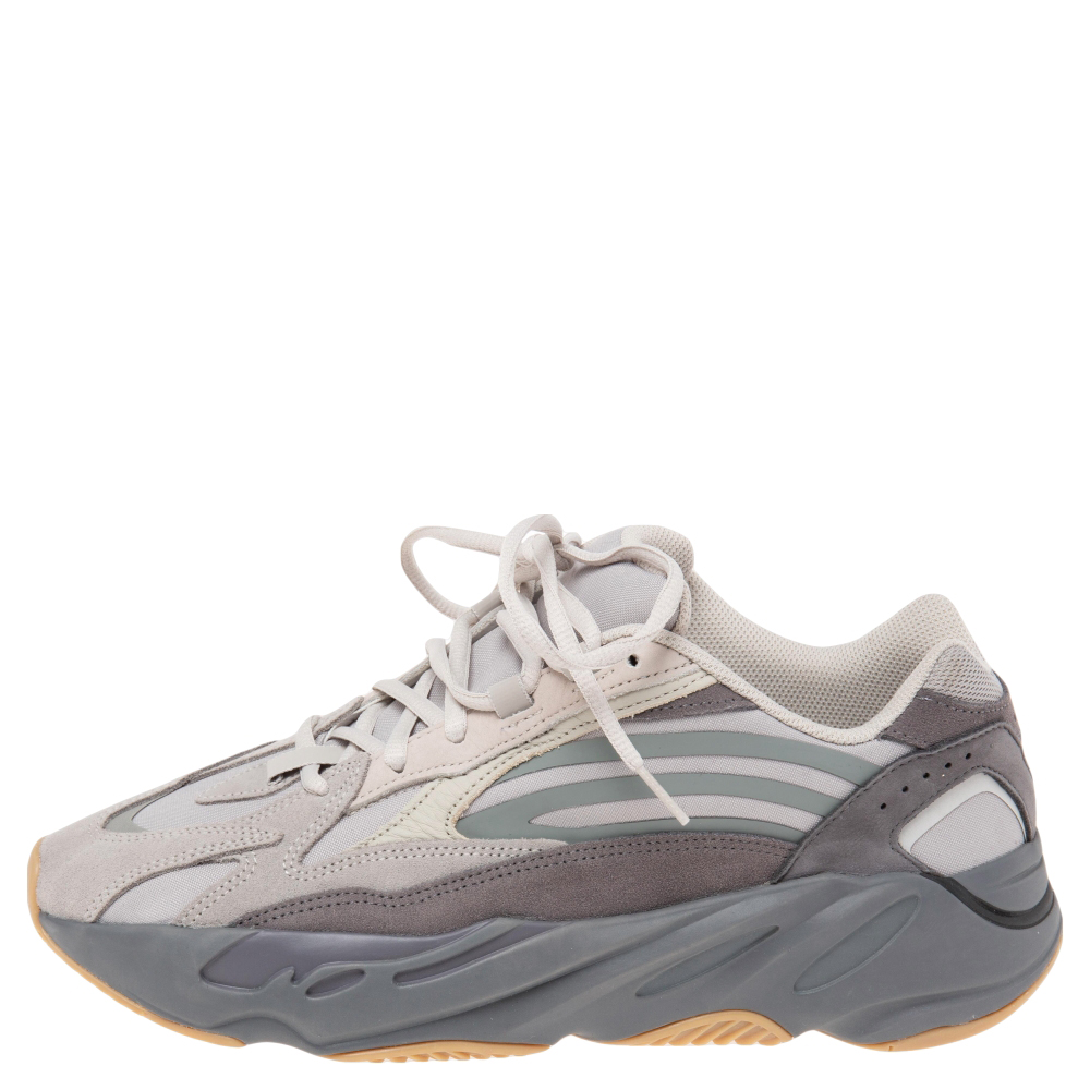 

Adidas Yeezy Boost 700 V2 Geode Multicolor Nubuck And Suede Lace Up Sneakers Size