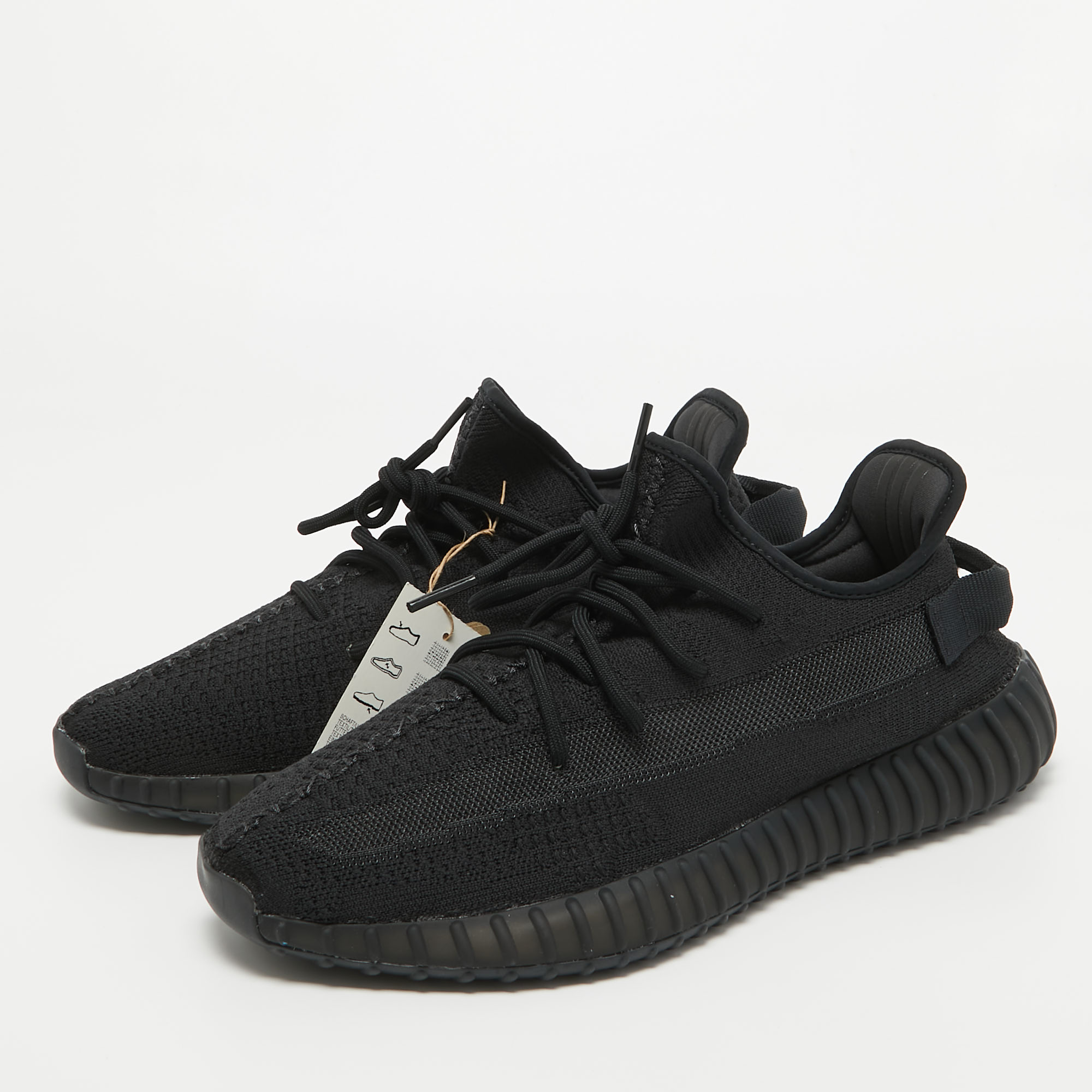 

Adidas x Yeezy Black Cotton Knit Boost 350 V2 Sneakers Size 46 2/3