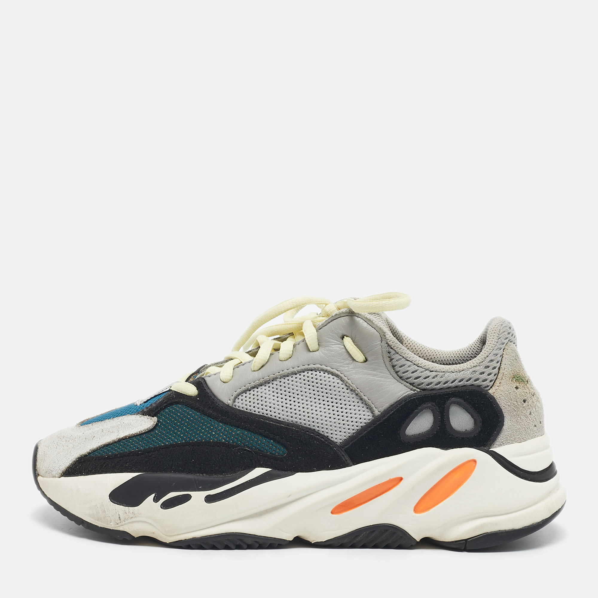 Pre-owned Yeezy X Adidas Multicolor Suede And Mesh Boost 700 Wave Runner Sneakers Size 40