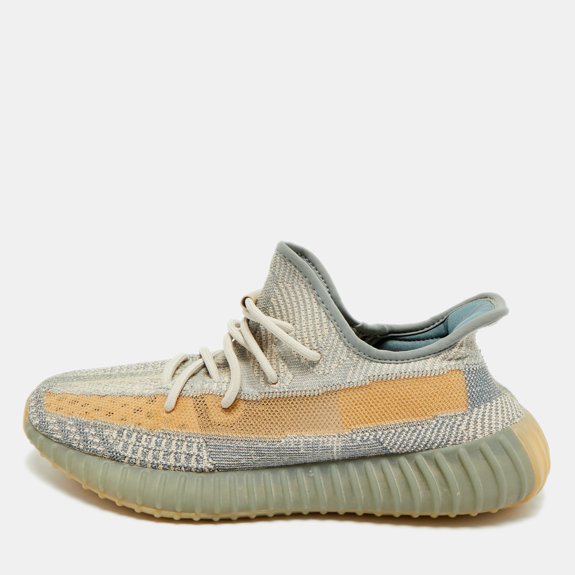 

Yeezy Boost 350 V2 Israfil Size  Grey Knit Fabric Low Top Sneakers