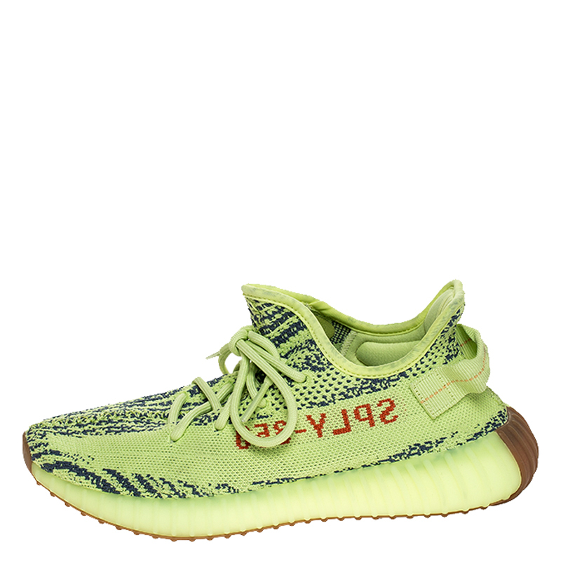 

Yeezy X Adidas Green Cotton Knit 350 V2 Sneakers Size
