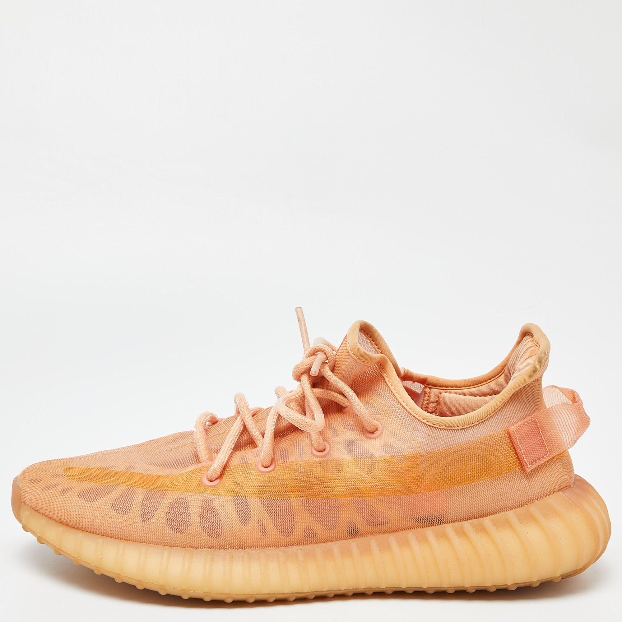 Pre-owned Yeezy X Adidas Orange Mesh Boost 350 V2 Mono Clay Sneakers Size 46