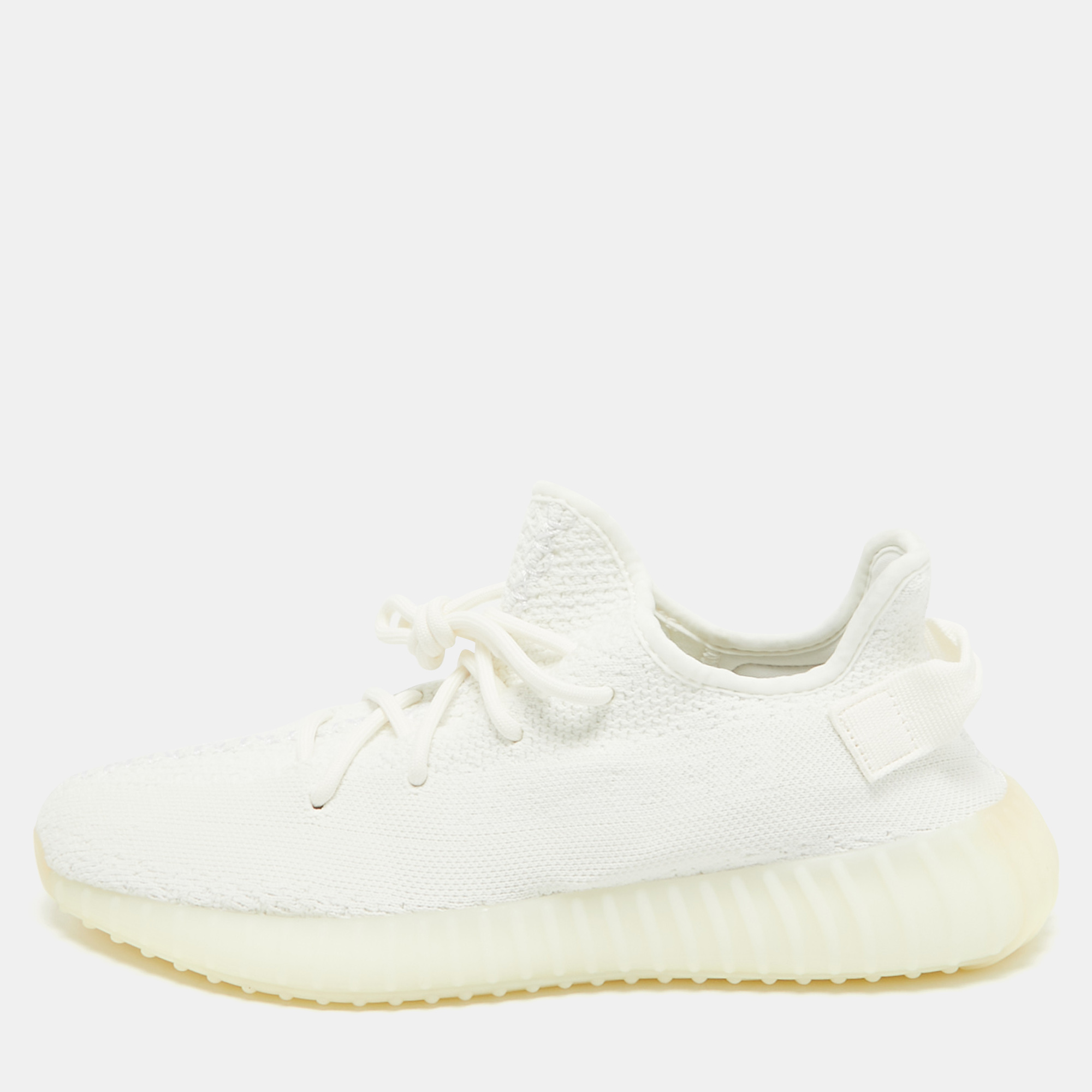 

Yeezy x Adidas White Knit Fabric Boost 350 V2 Cream Sneakers Size 44