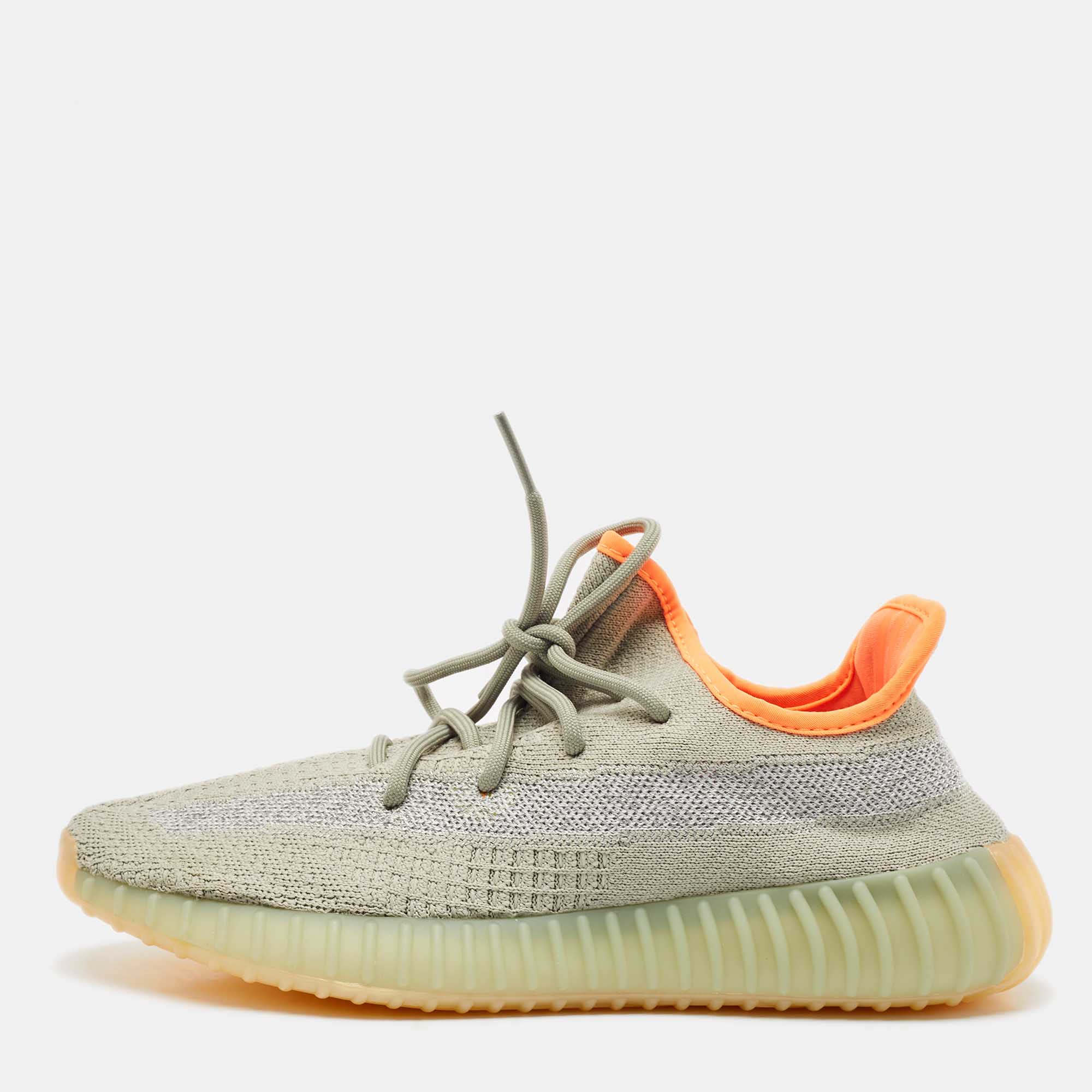 

Yeezy x Adidas Green Knit Fabric Boost 350 V2 Desert Sage Sneakers Size 42 2/3