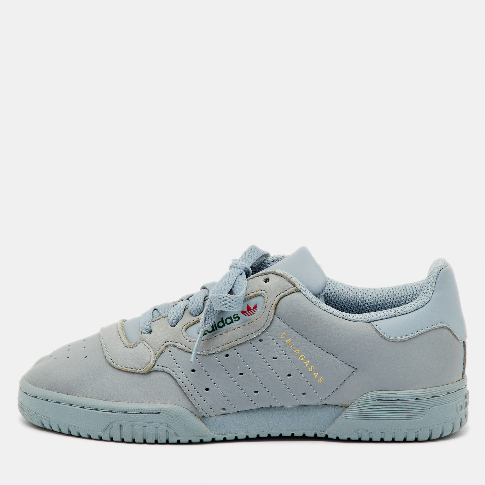 

Yeezy x Adidas Grey Leather Adidas Yeezy Powerphase Calabasas Sneakers Size 36 2/3, Blue