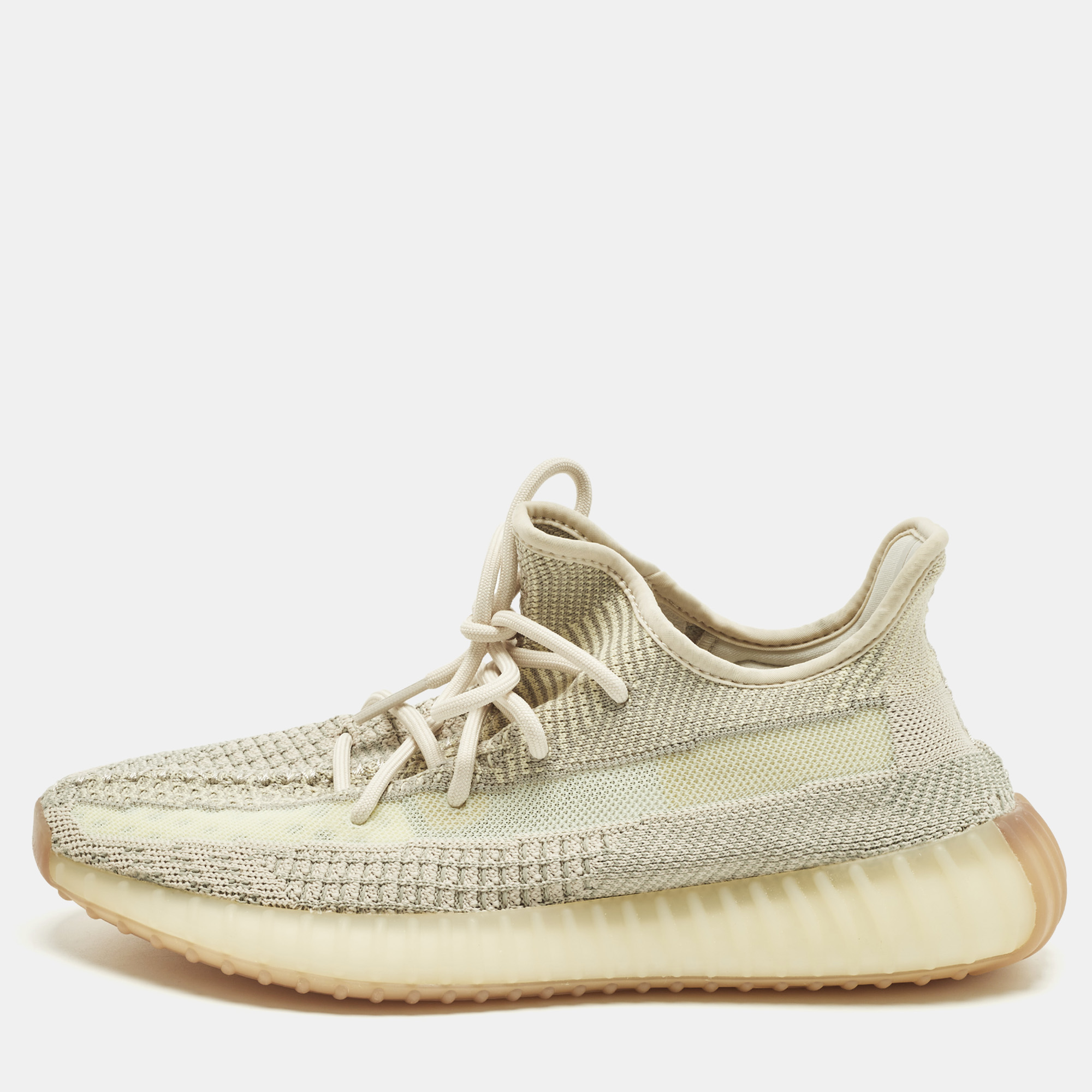 

Yeezy x Adidas Boost 350 V2 Citrin (Non-Reflective) Size 43 1/3 Pale Green Knit Fabric Low Top Sneakers