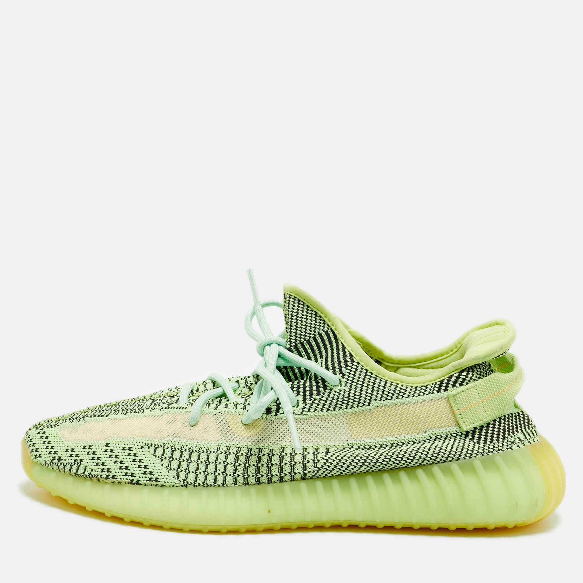 

Yeezy x Adidas Boost 350 V2 Yeezreel (Non Reflective) Size 46 2/3 Neon Green Knit Fabric Sneakers