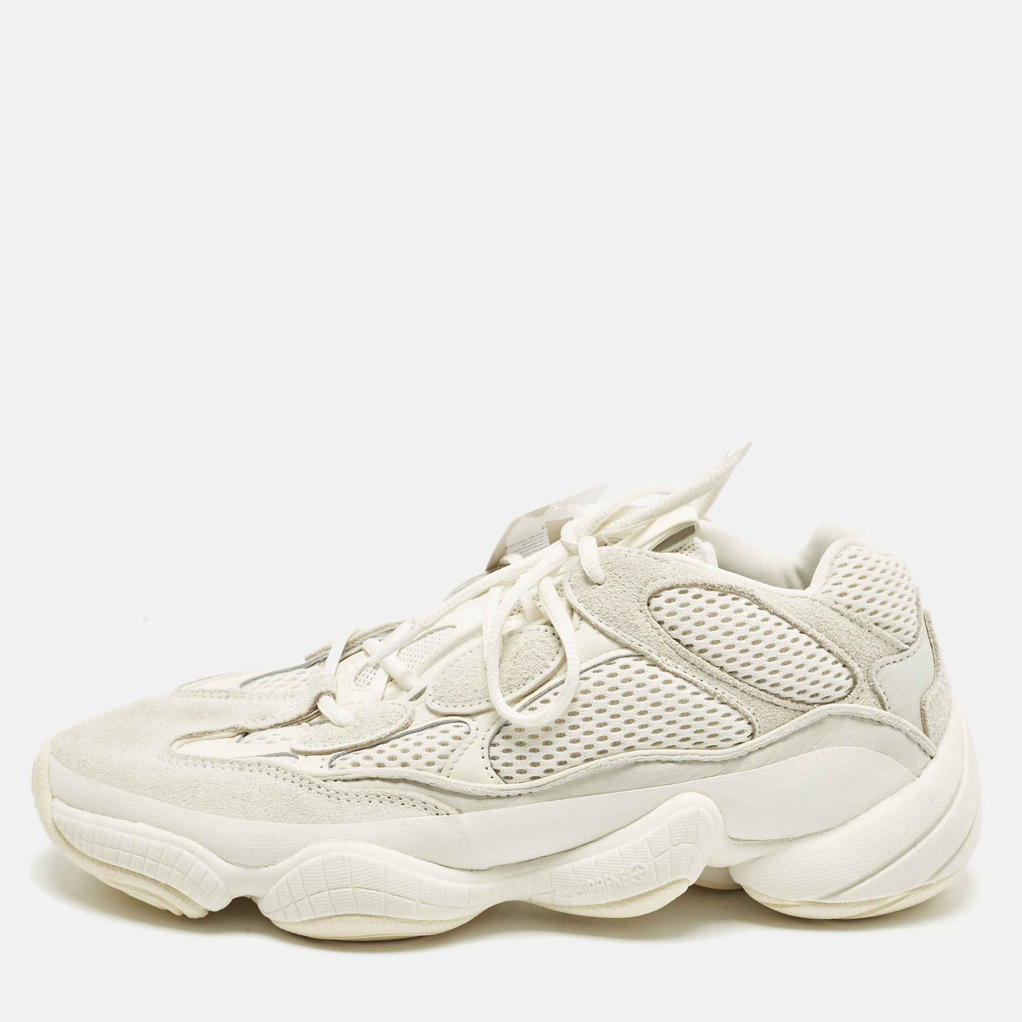 

Yeezy x Adidas 500 Size  Cream Mesh and Suede Low Top Sneakers