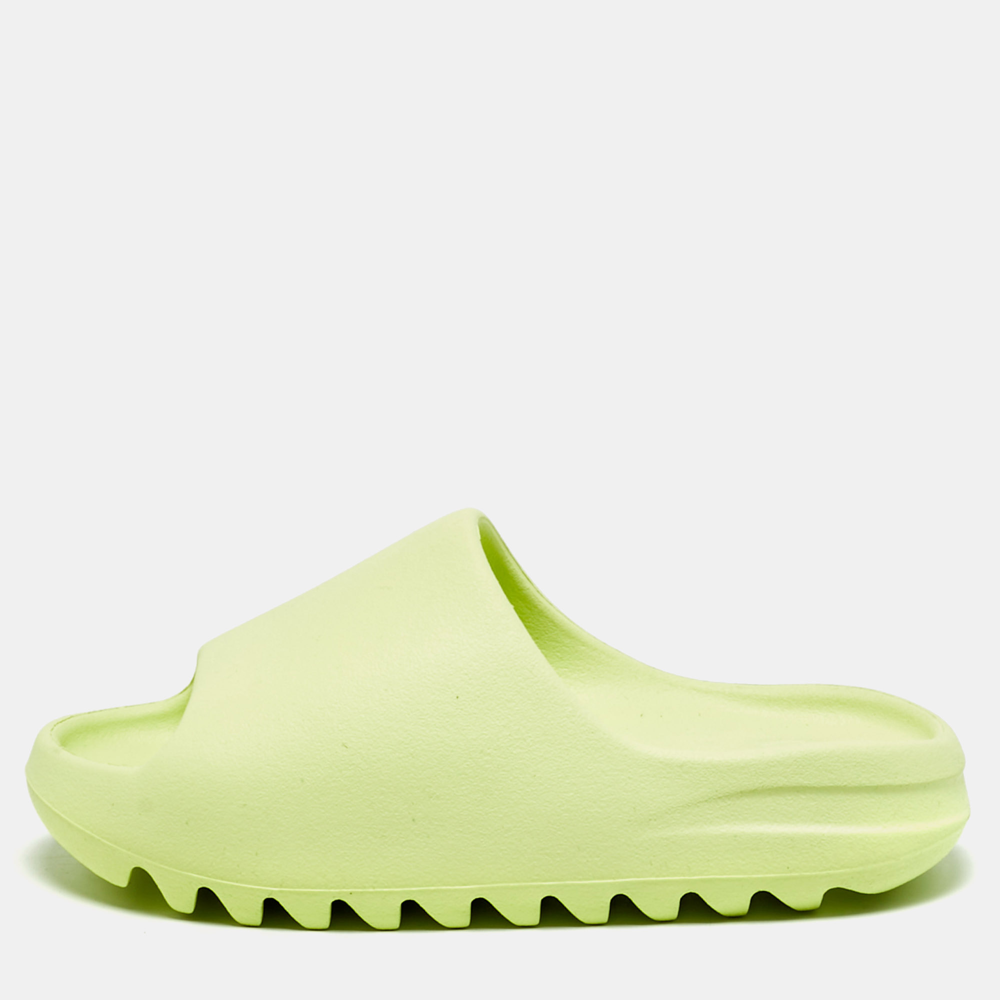 

Yeezy x Adidas Slide Glow Green Size 39 Neon Green Rubber Sandals