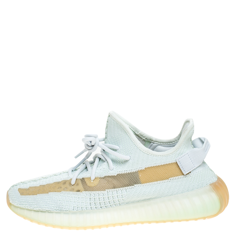 

Yeezy x Adidas Green/White Cotton Knit Boost 350 V2 Sneakers Size .5