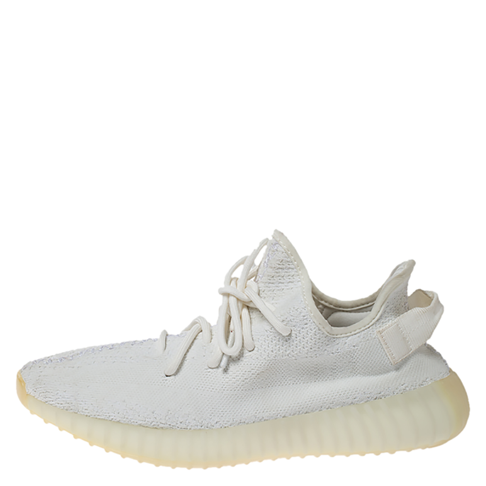 

Yeezy x Adidas Cream White Cotton Knit Boost 350 V2 Sneakers Size