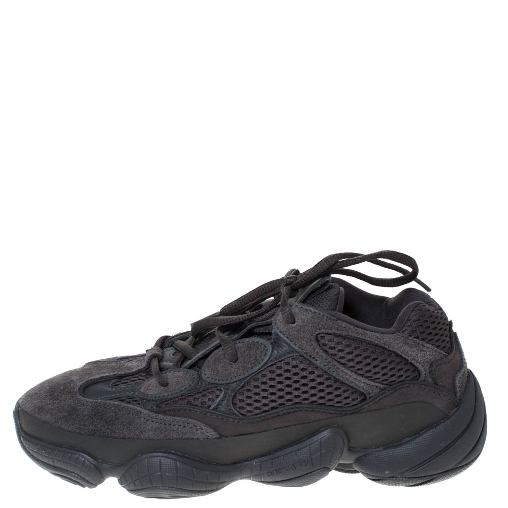 

Yeezy x Adidas Grey Suede And Mesh Yeezy 500 Utility Black Sneakers Size