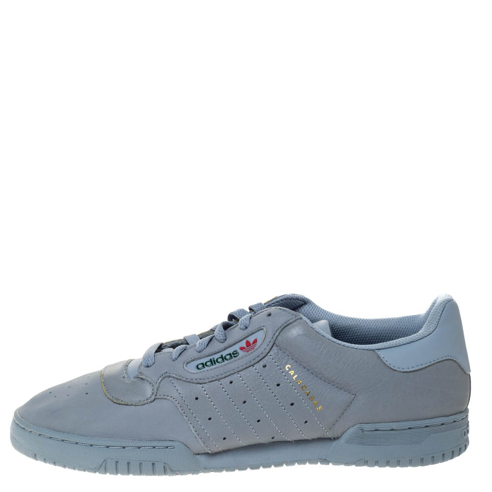 

Yeezy x Adidas Grey Leather Powerphase Calabasas Sneaker Size