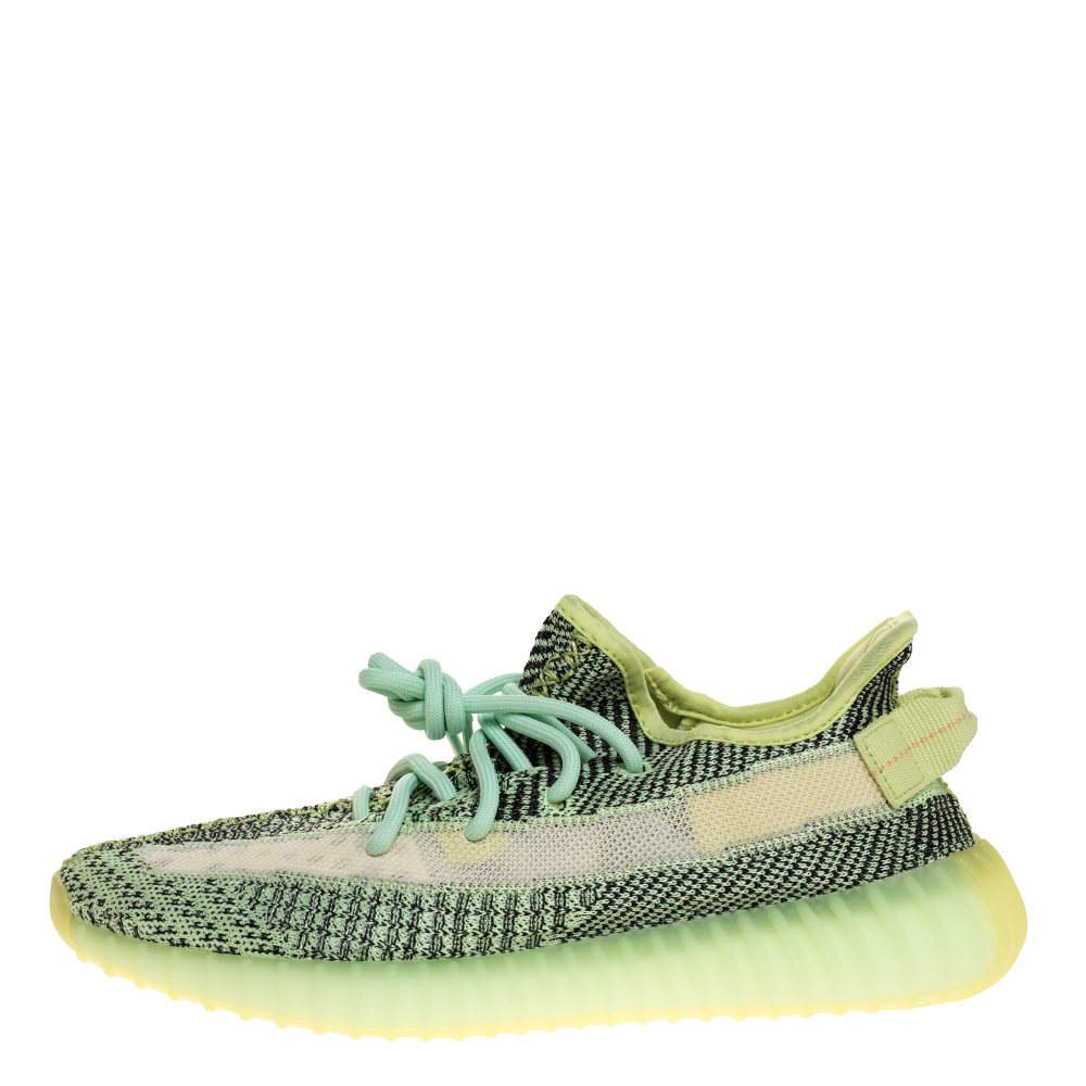 

Yeezy x Adidas Green Knit Fabric Boost 350 V2 Yeezreel Reflective Sneakers Size