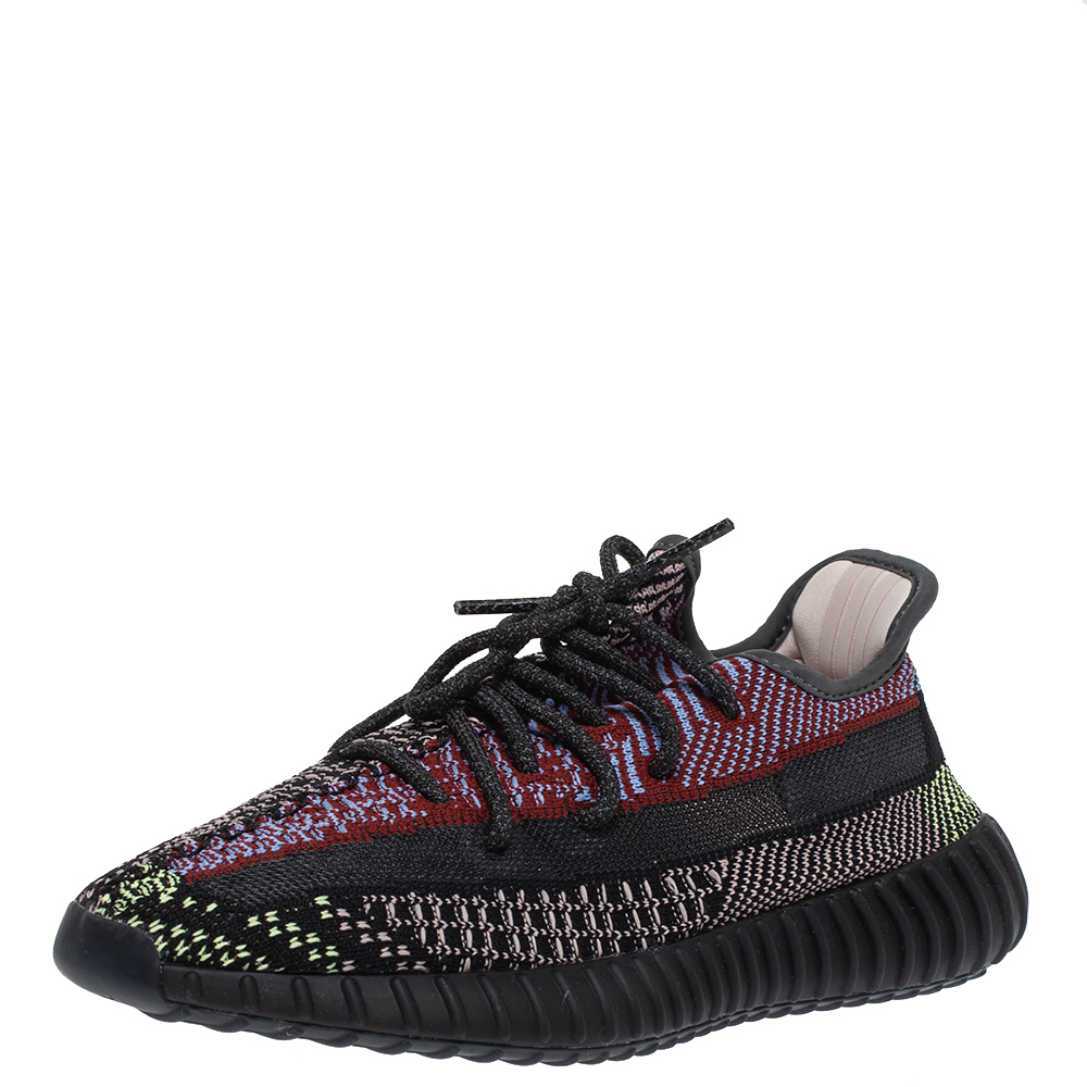 Pre Owned Yeezy x Adidas Multicolor Yecheil Cotton Knit Boost 350 V2 Sneakers Size 40.5
