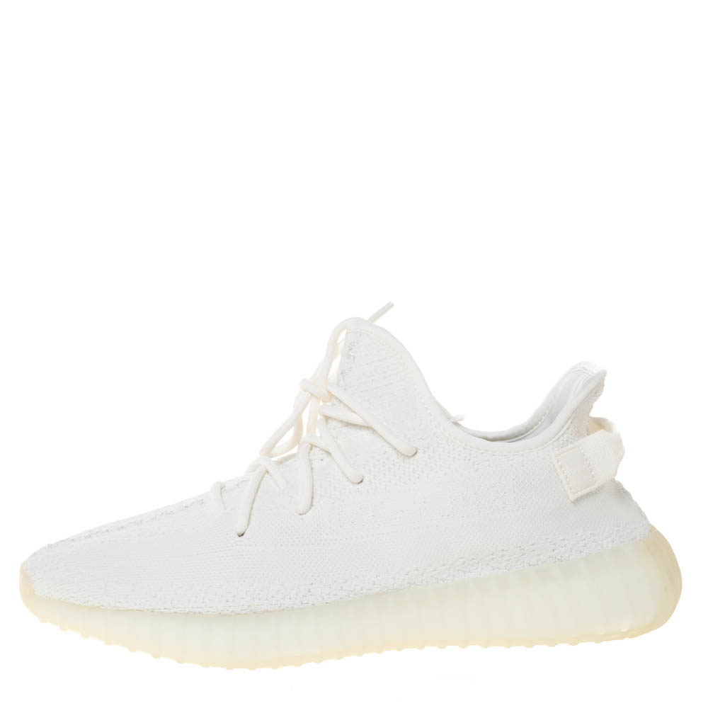 

Yeezy x Adidas Cream White Cotton Knit Boost 350 V2 Sneakers Size