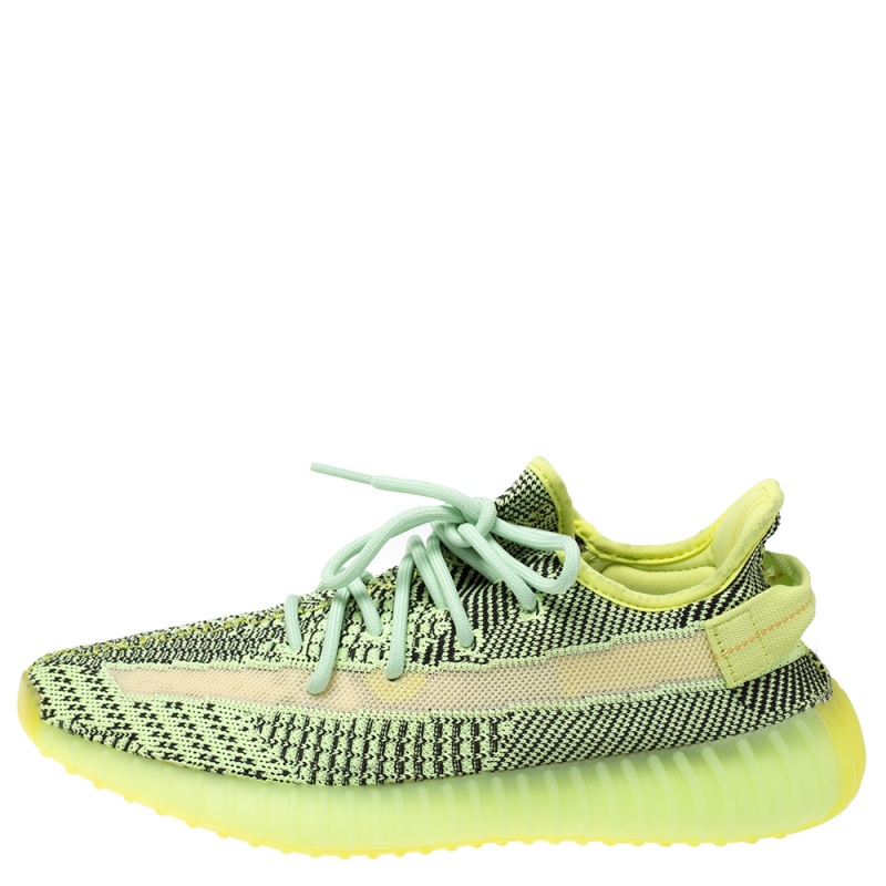 

Yeezy x Adidas Green Knit Fabric Boost 350 V2 Yeezreel Non-Reflective Sneakers Size