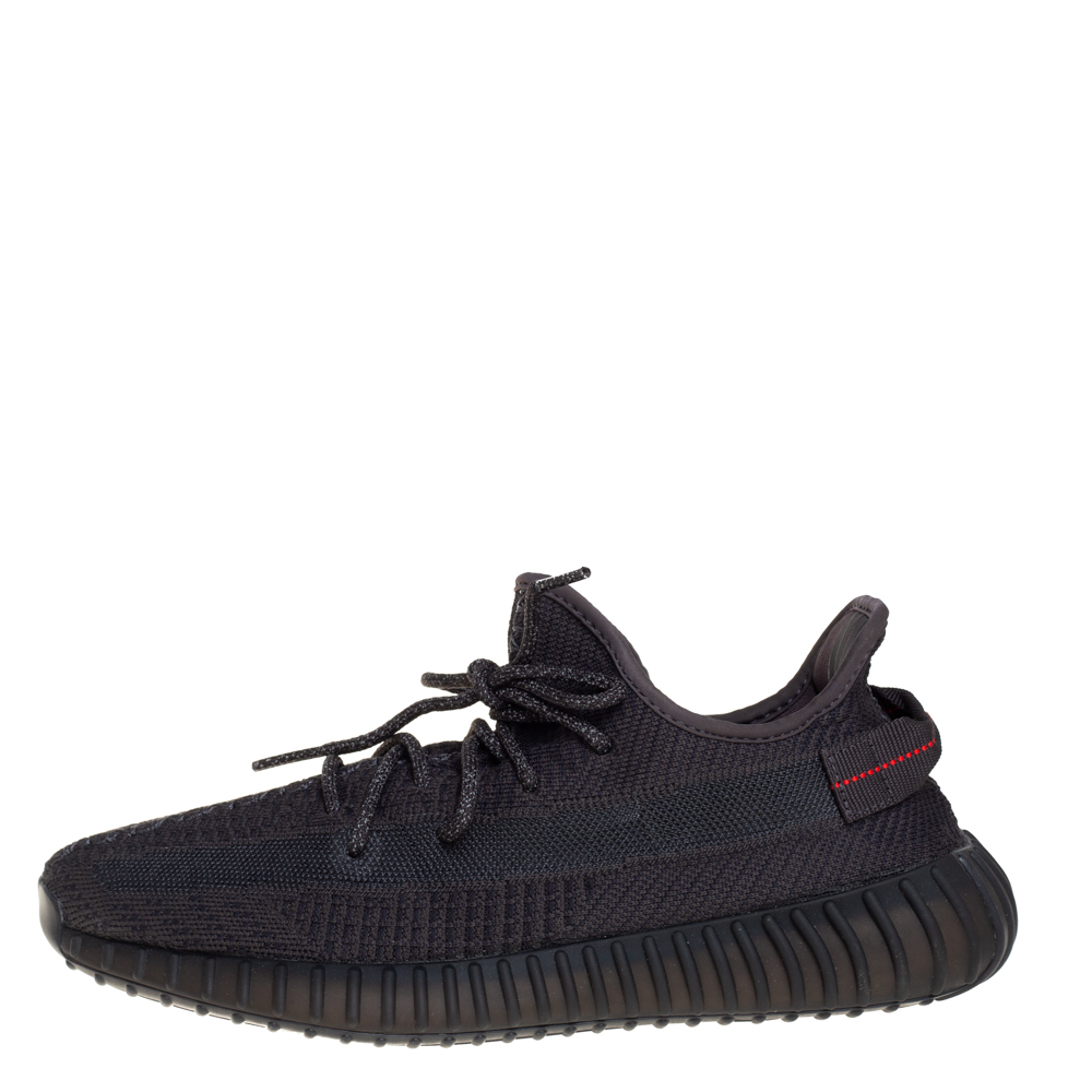 

Yeezy x adidas Black Cotton Knit Boost 350 V2 Black Non-Reflective Sneakers Size 44 2/3