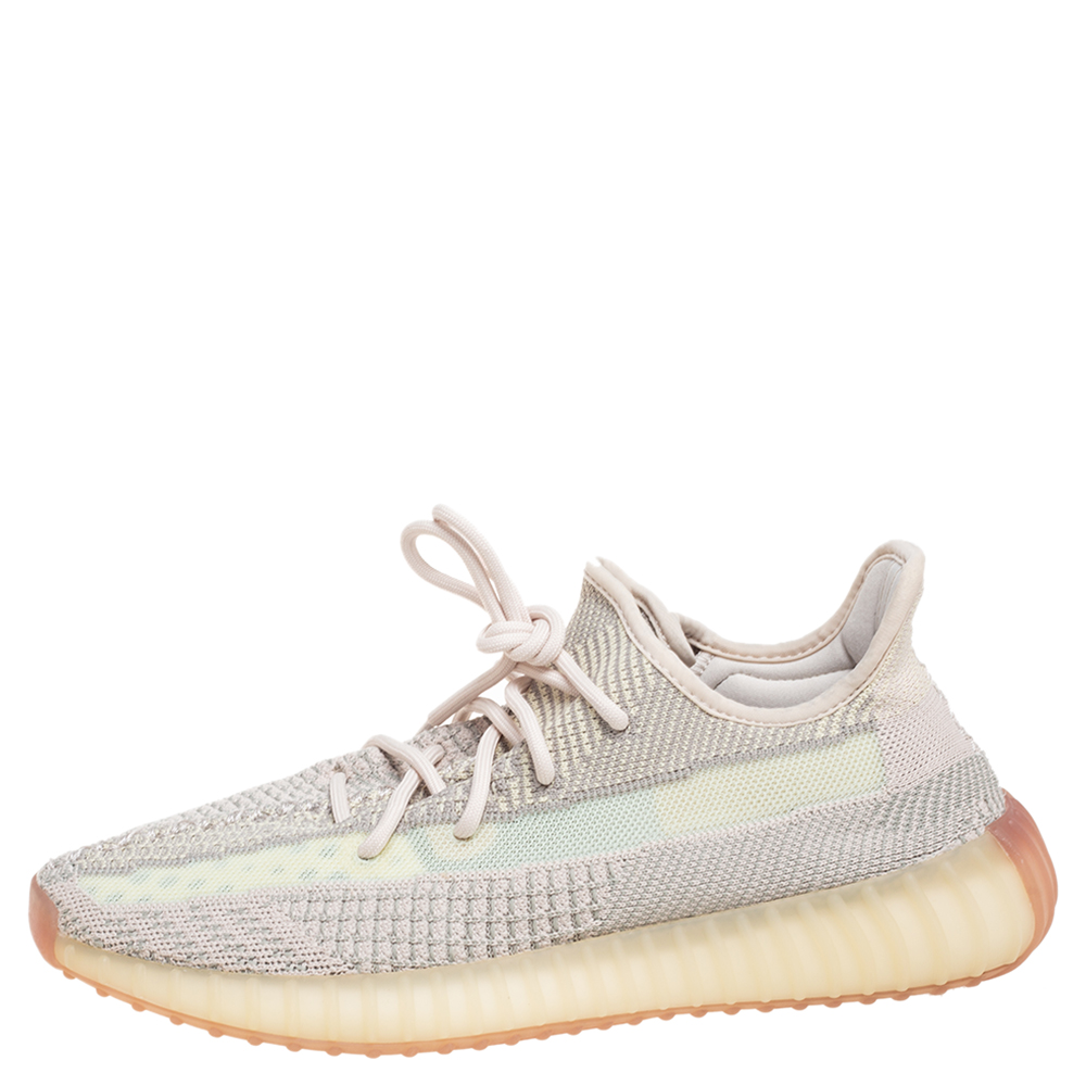 

Yeezy x Adidas Beige Cotton Knit Boost 350 V2 Sneakers Size