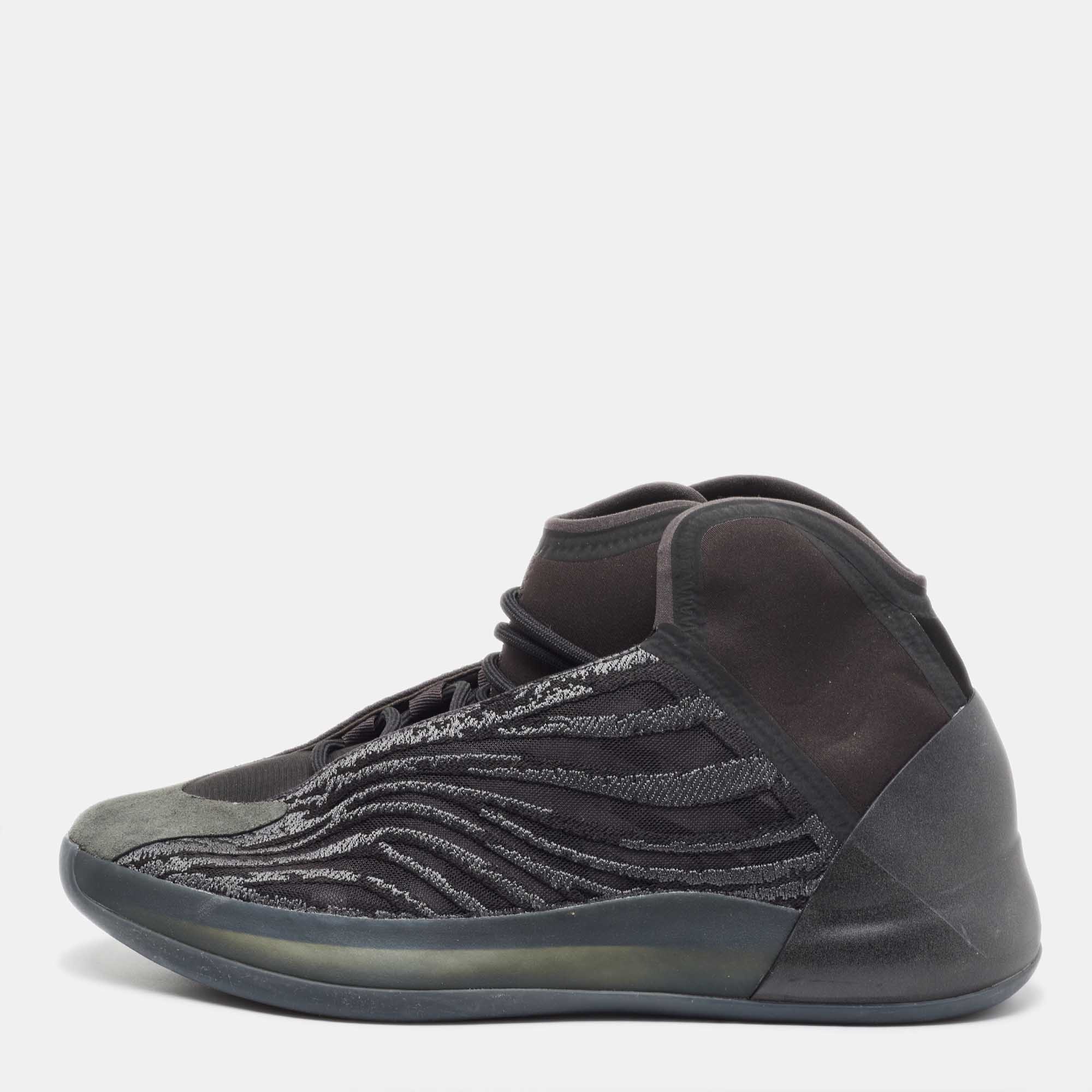 

Yeezy x Adidas Black Mesh and Neoprene QNTM Onyx Sneakers Size 47 1/3