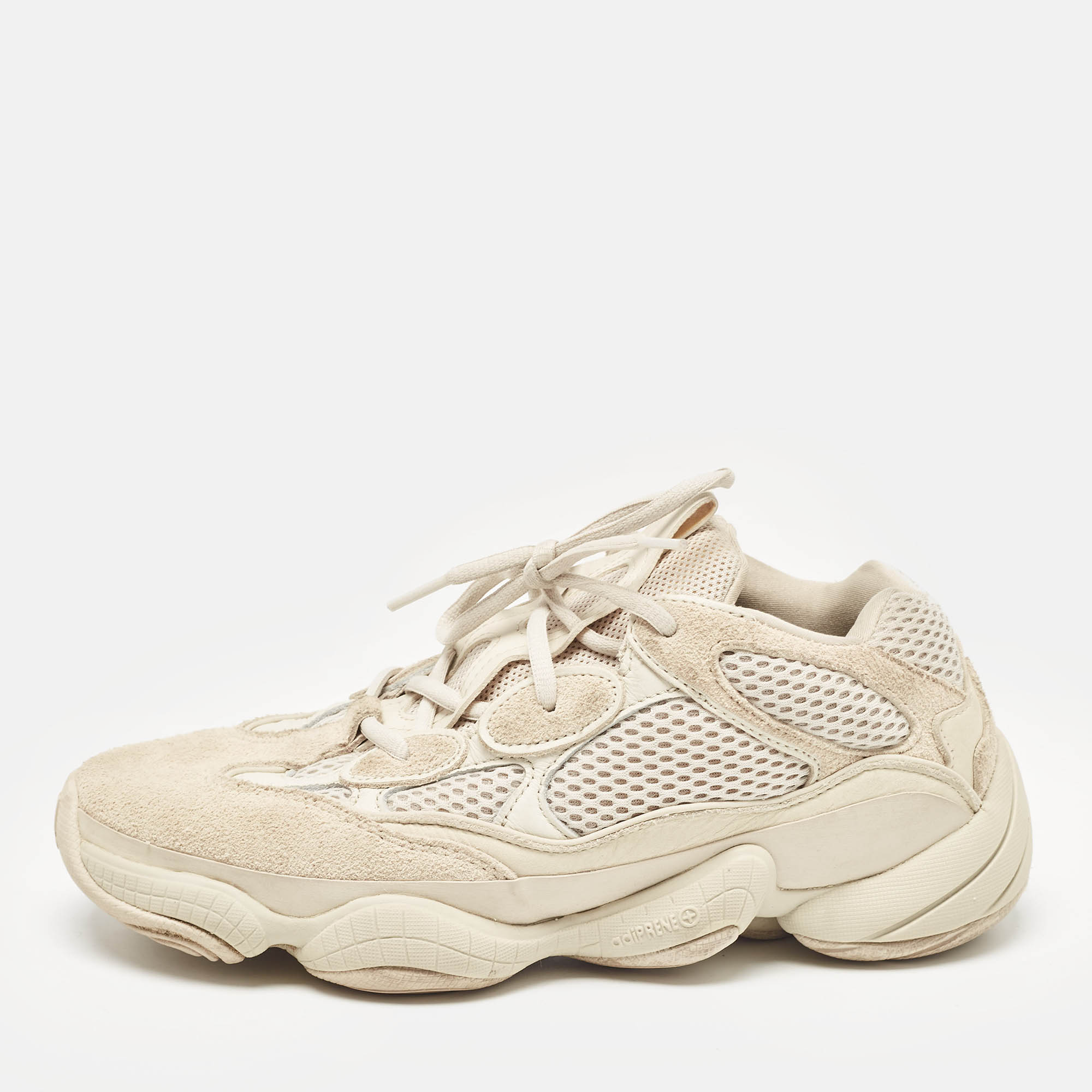 

Yeezy x Adidas Grey Mesh and Suede Yeezy 500 Lace Up Sneakers 41 1/3