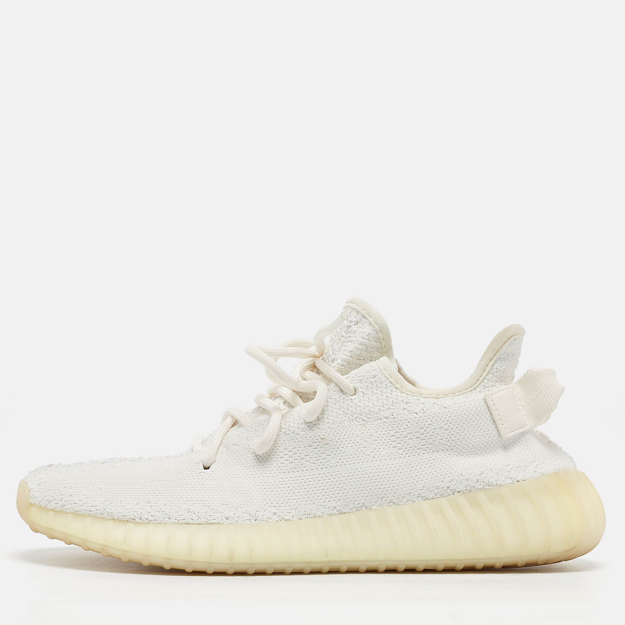 

Yeezy x Adidas White Knit Fabric Boost 350 V2 Cream Sneakers Size 41 1/3