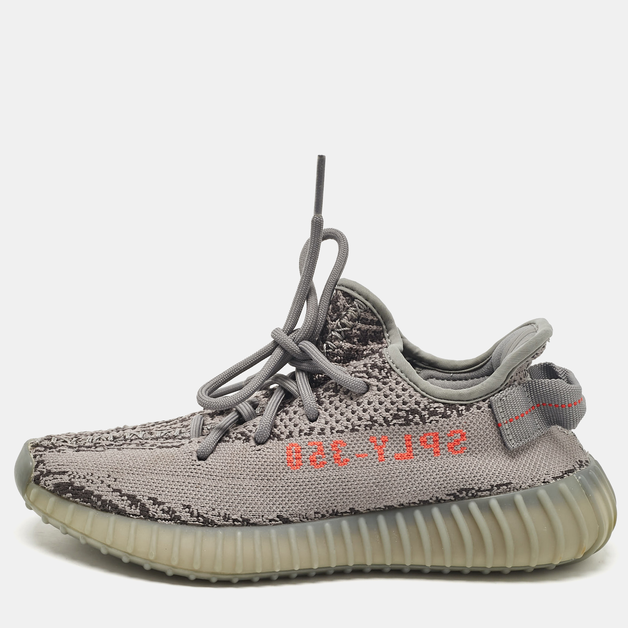 

Yeezy x Adidas Grey Knit Fabric Boost 350 V2 Beluga Sneakers Size 37 1/3