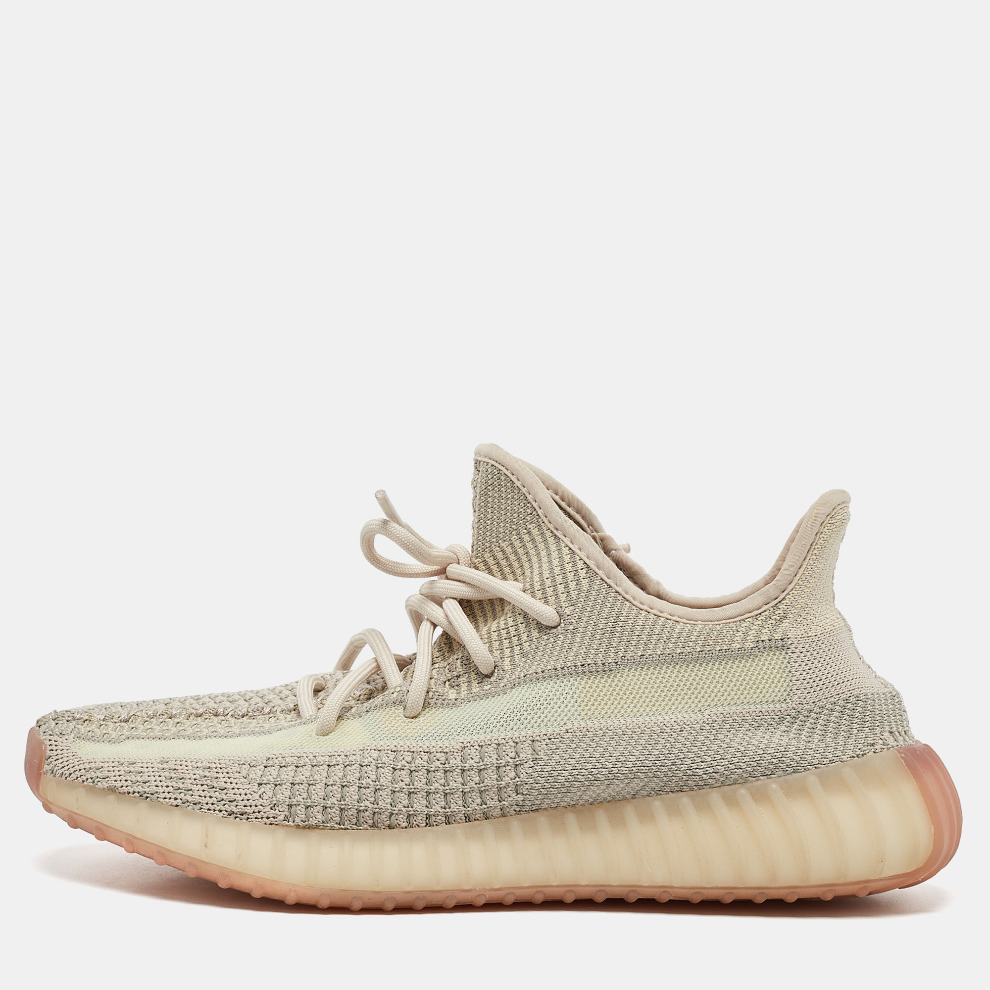 

Yeezy x Adidas Pale Green Knit Fabric Boost 350 V2 Citrin (Non Reflective) Sneakers Size 43 1/3