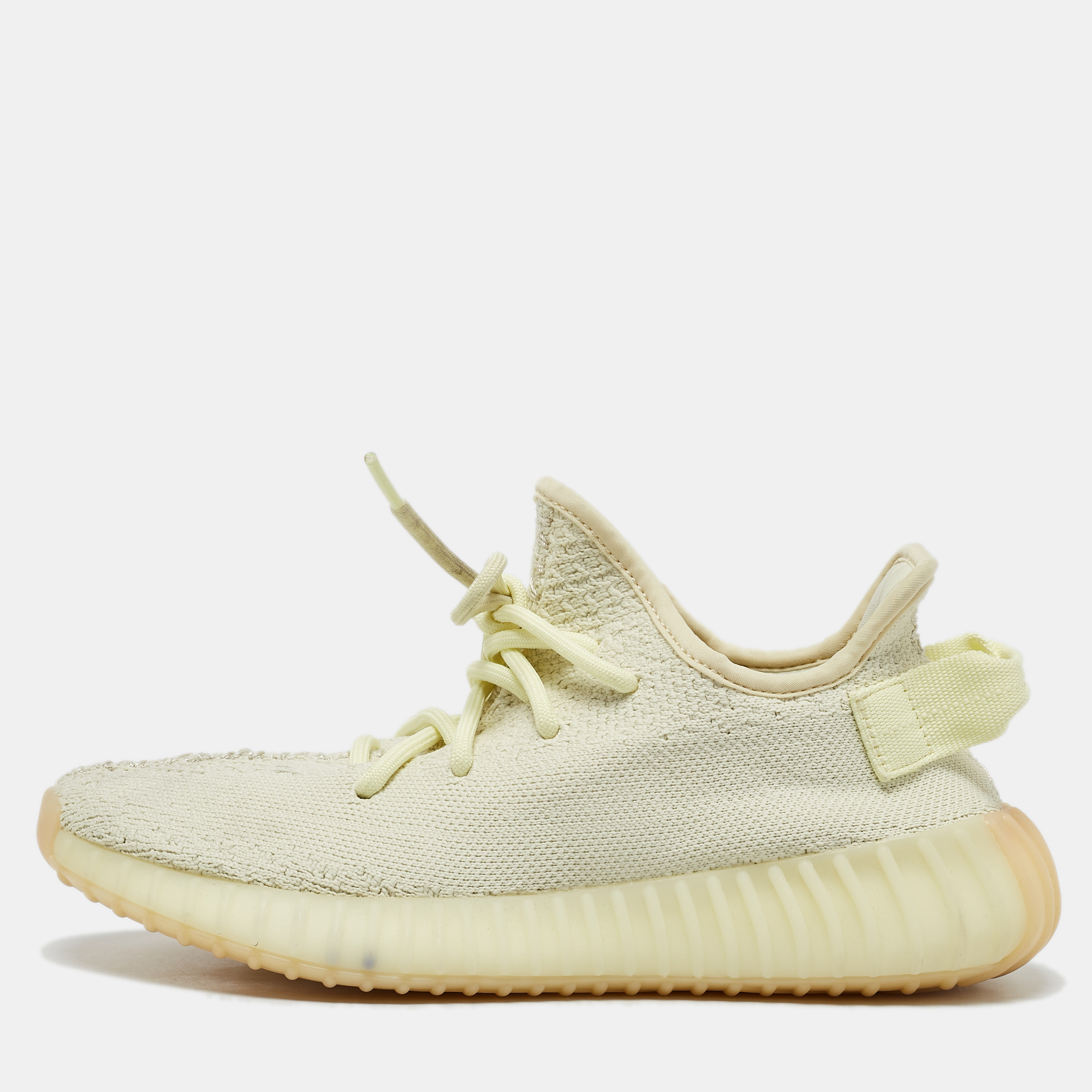 

Yeezy x Adidas Light Yellow Knit Fabric Boost 350 V2 Butter Sneakers Size 38