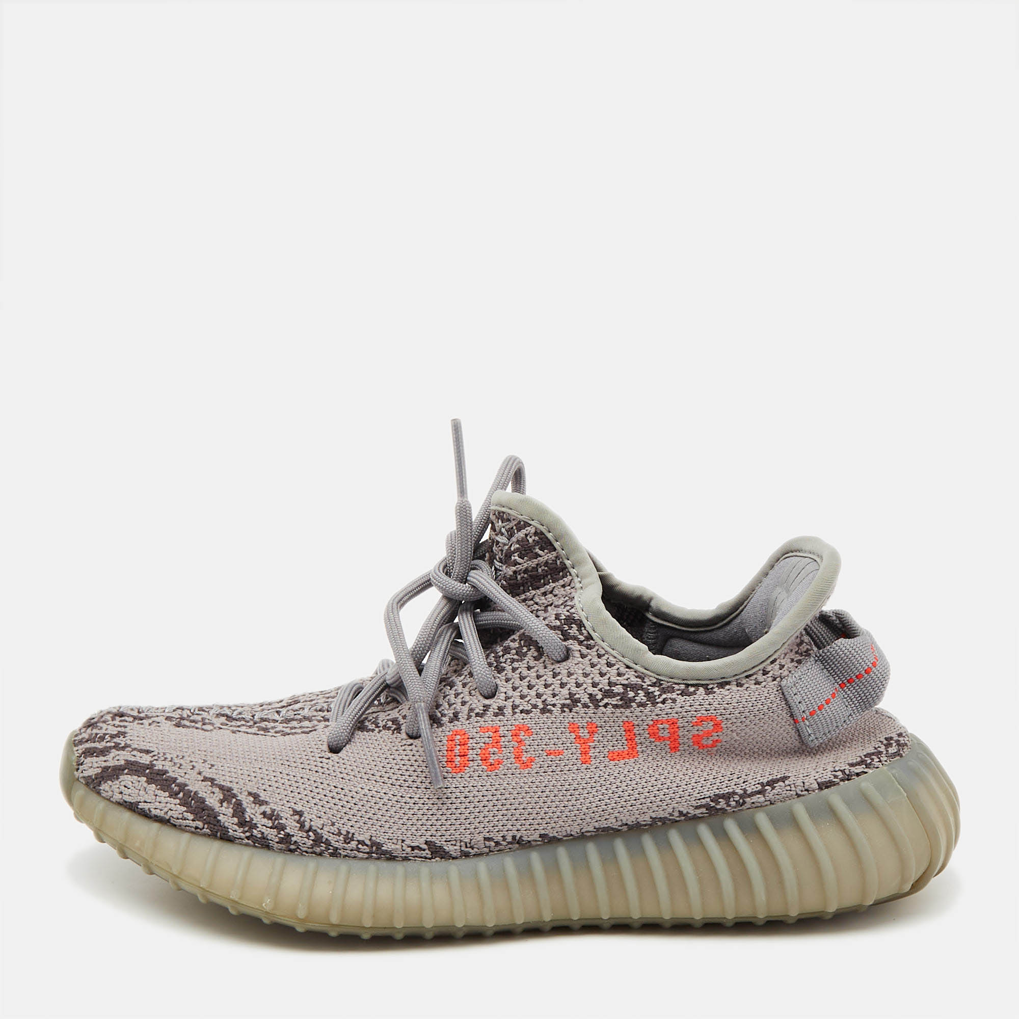 

Yeezy x Adidas Grey Knit Fabric Boost 350 V2 Beluga Sneakers Size 39 1/3