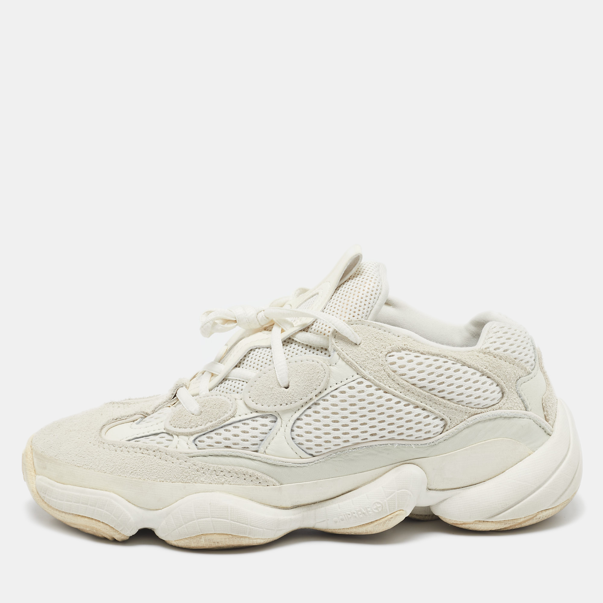 

Yeezy x Adidas White Mesh And Suede Yeezy 500 Blush Sneakers Size, Grey