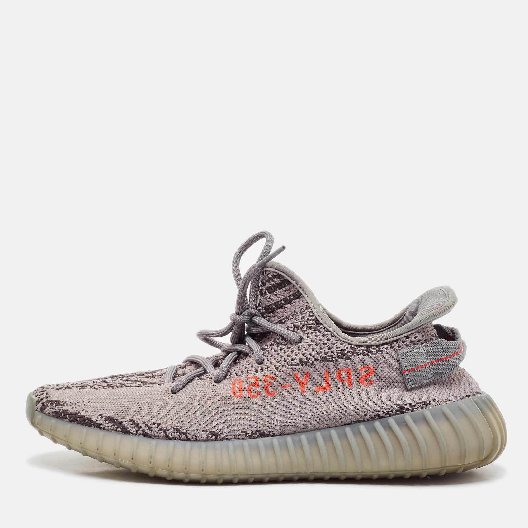 

Yeezy x Adidas Grey Knit Fabric Boost 350 V2 Beluga 2.0 Sneakers Size 44