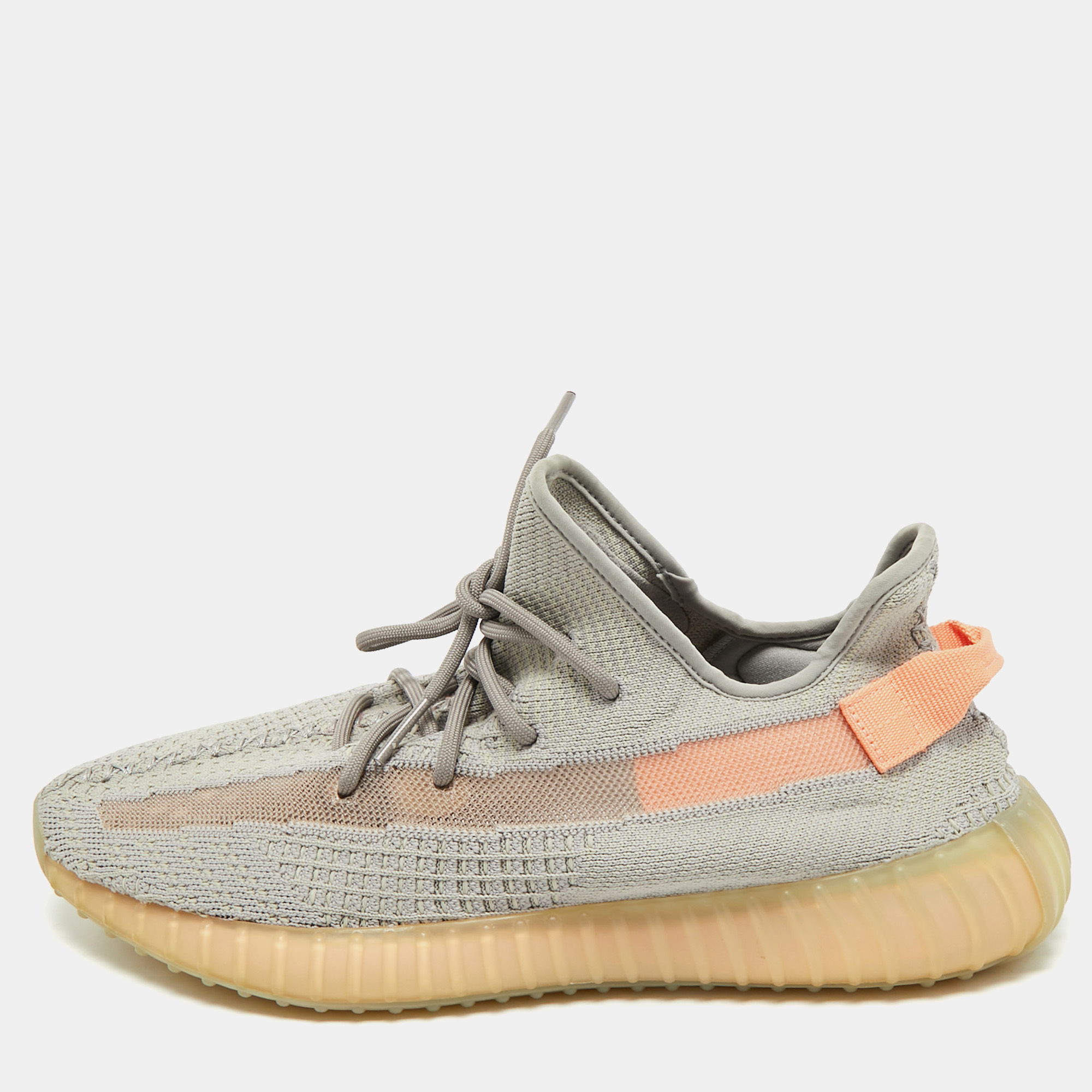 

Yeezy x Adidas Grey Knit Fabric Boost 350 V2 Tail Light Sneakers Size 46 2/3