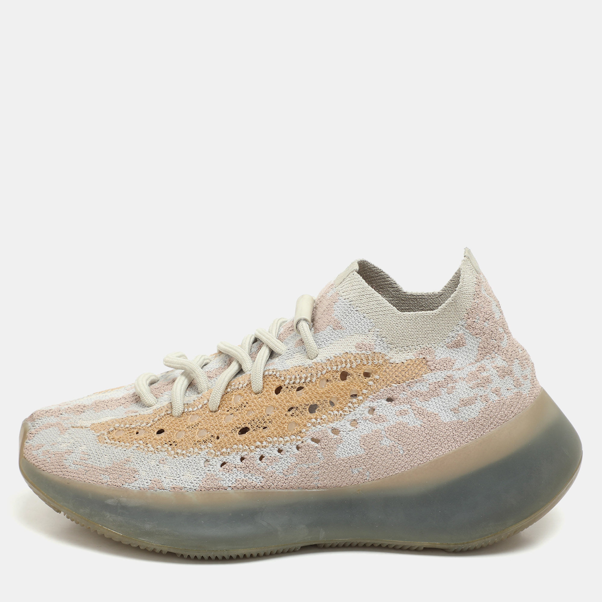 

Yeezy x adidas Pepper Knit Fabric Boost 380 Mist Reflective Low Top Sneakers Size 37 1/3, Multicolor