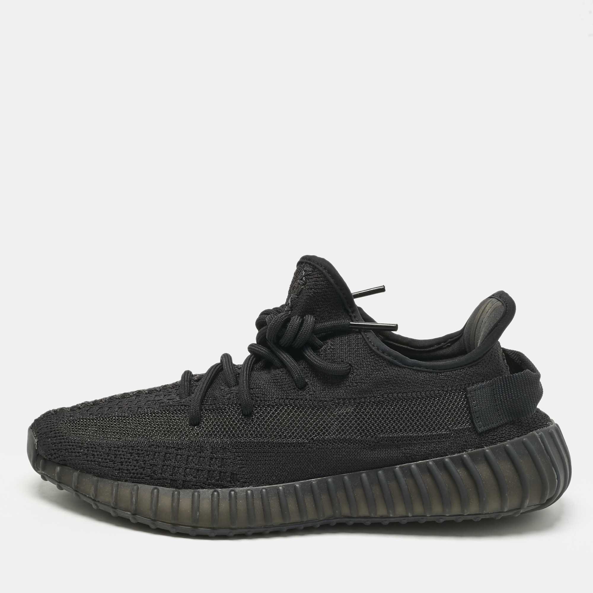 

Yeezy x Adidas Black Knit Fabric Boost 350 V2 Onyx Sneakers Size 41 1/3