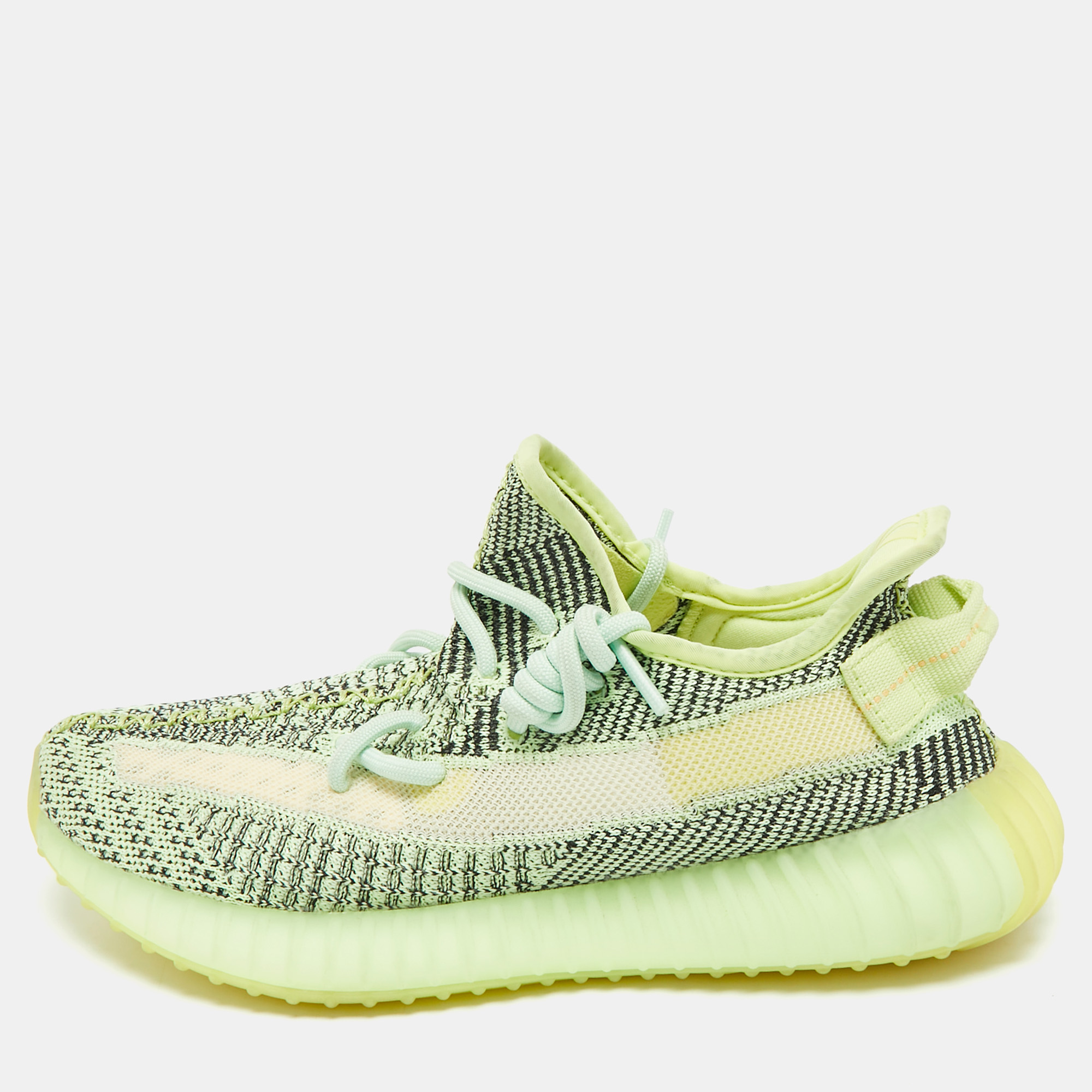 

Yeezy x Adidas Neon Green Knit Fabric Boost 350 V2 Yeezreel (Reflective) Sneakers Size 40