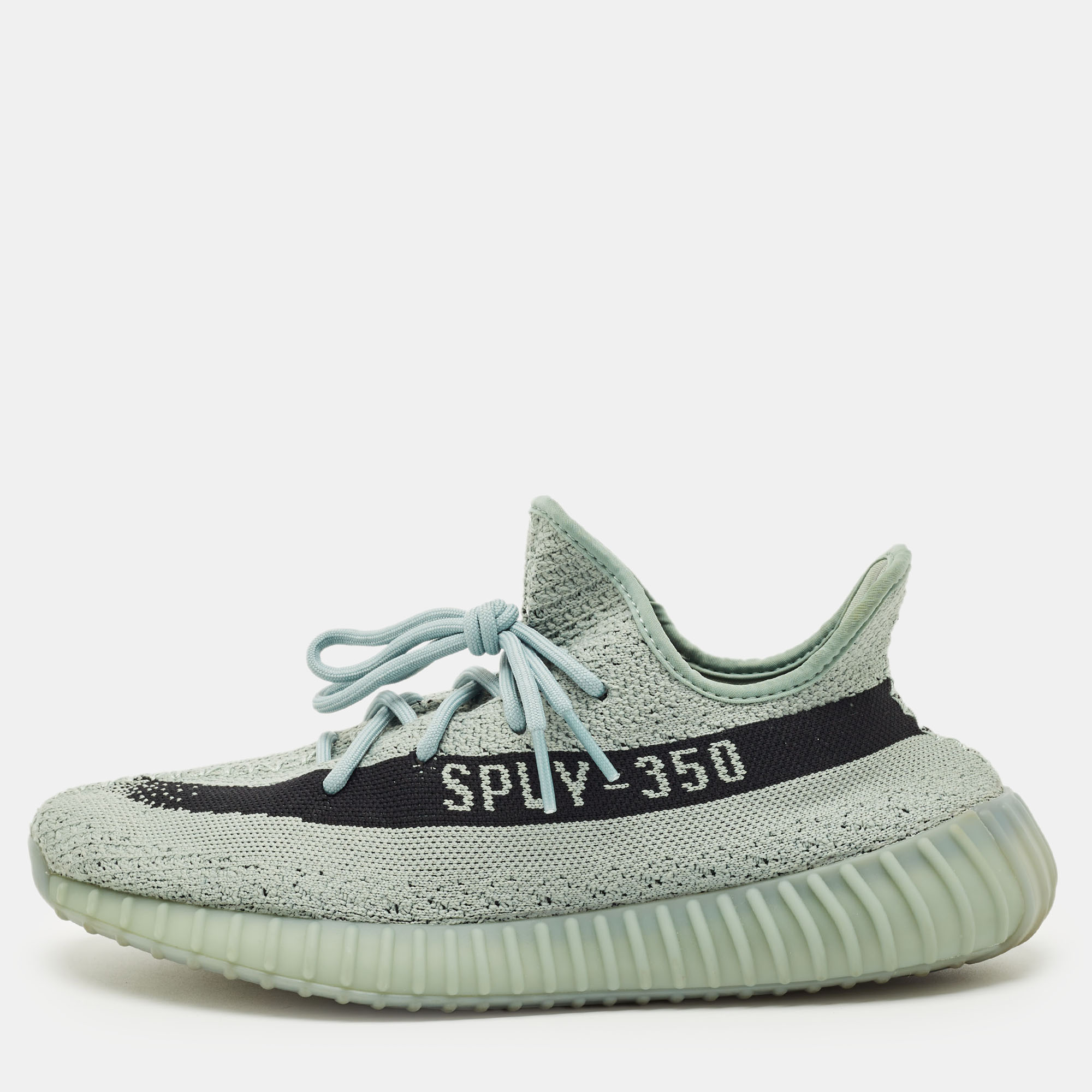 Yeezy x Adidas Grey Knit Fabric Boost 350 V2 Salt Sneakers Size 45 1/3