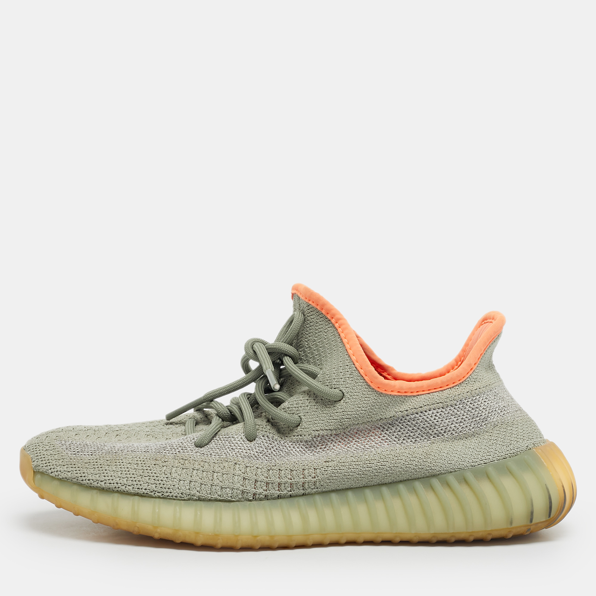 Yeezy x Adidas Green Knit Fabric Boost 350 V2 Desert Sage Sneakers Size 41 1/3